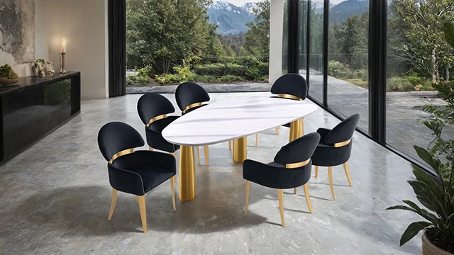 Northam 7 Pc. Dining Table Set W/ Black Chair - Image 2