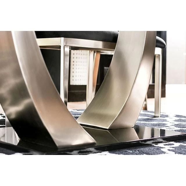 NOVA Silver/Black Dining Table - Image 3