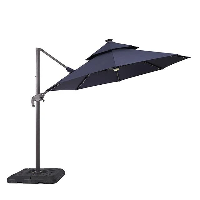 Nuti 10 Ft Round Umbrella w/ LED Light + 37" Large Base - Image 2