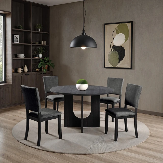 Oberto 5 Pc Round Dining Table Set - Image 2