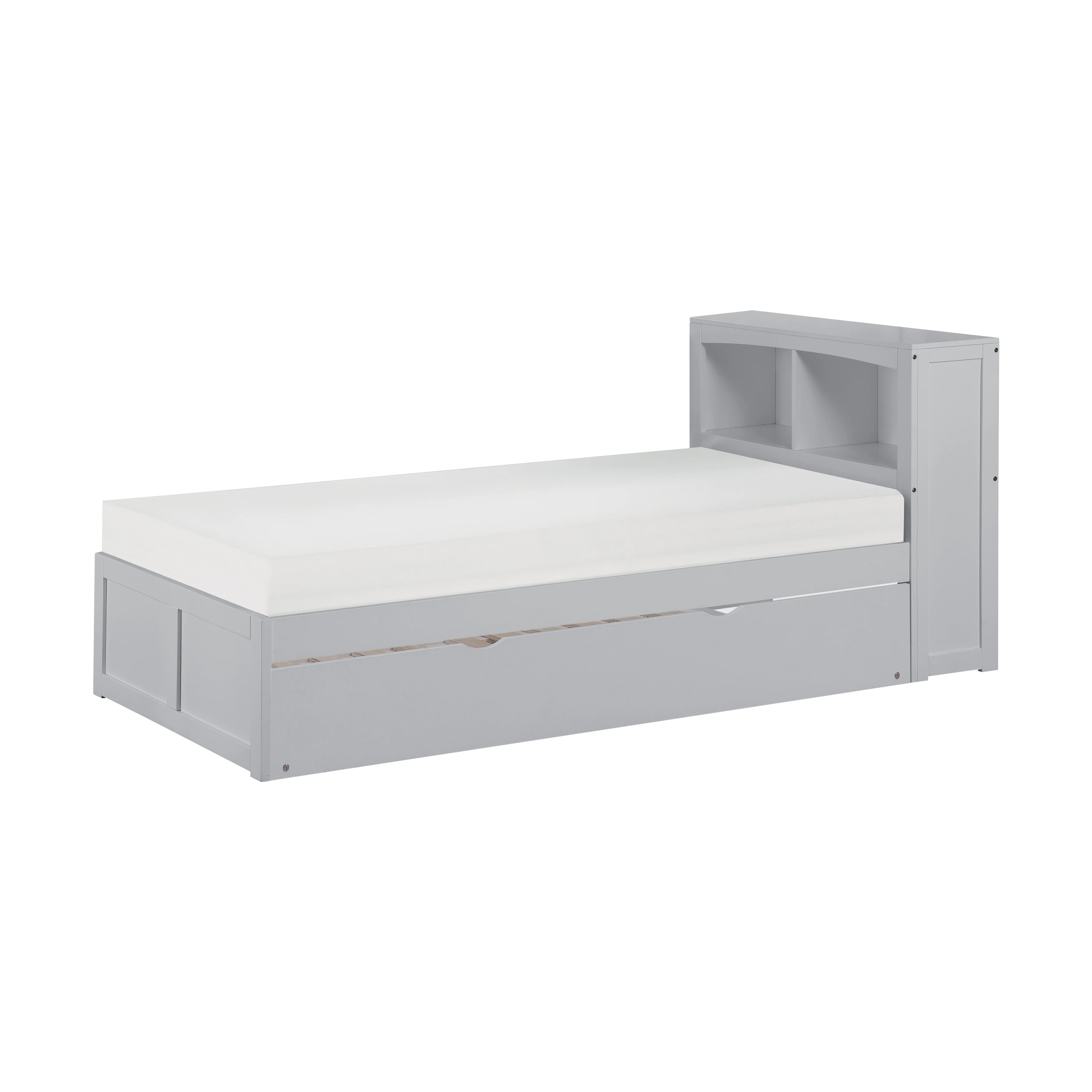 Orion Twin Bookcase Platform Bed With Twin Trundle