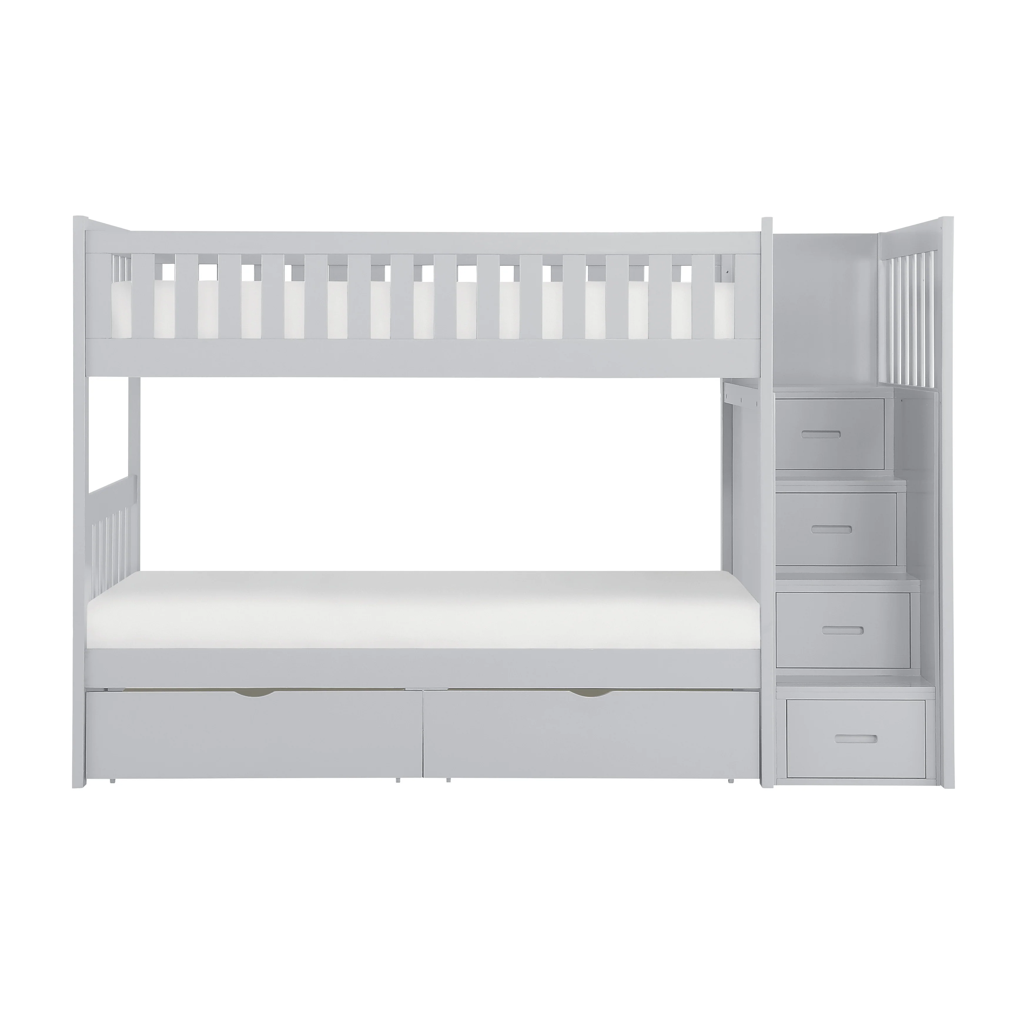 Orion Twin/Twin Step Bunk Bed With Storage Boxes