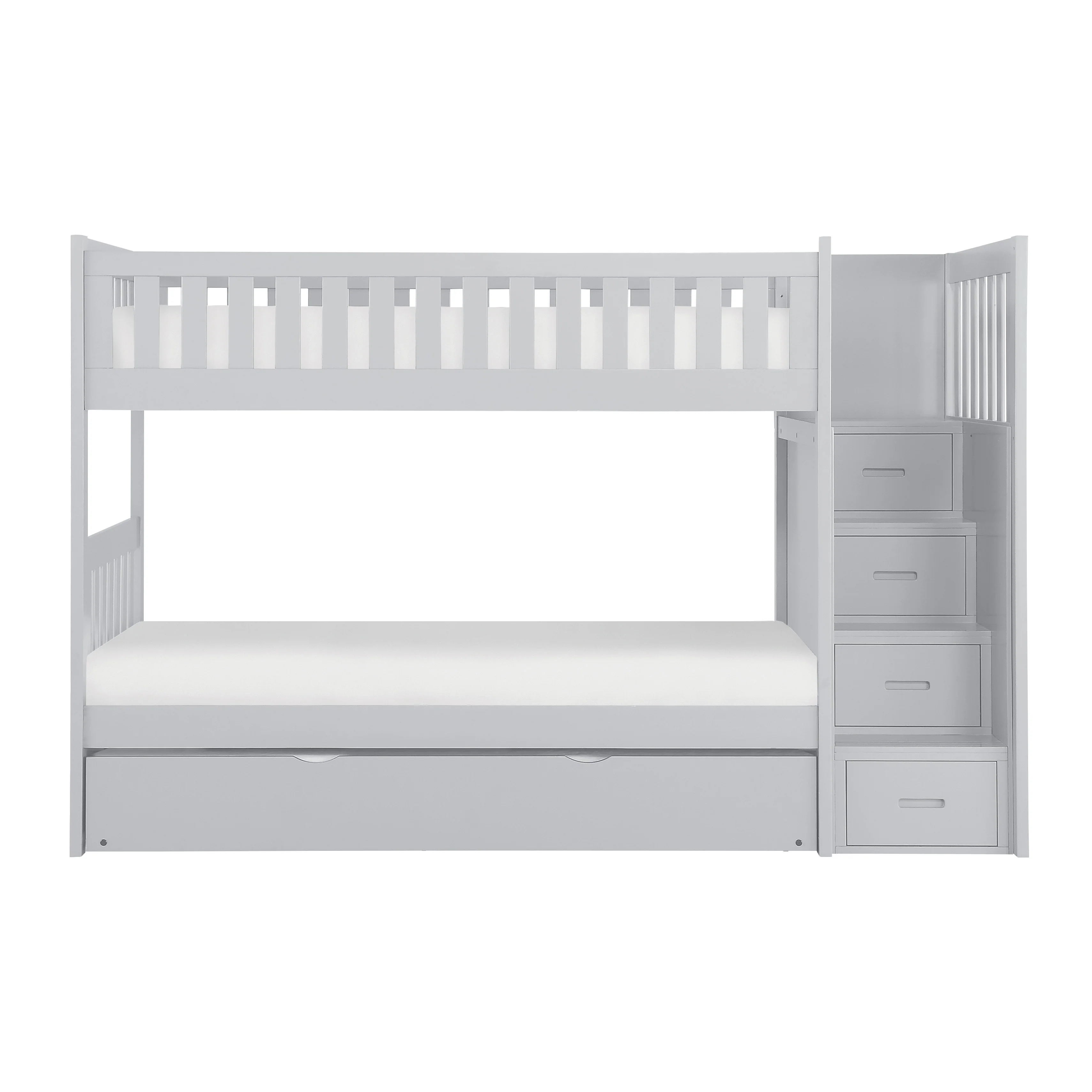 Orion Twin/Twin Step Bunk Bed With Twin Trundle