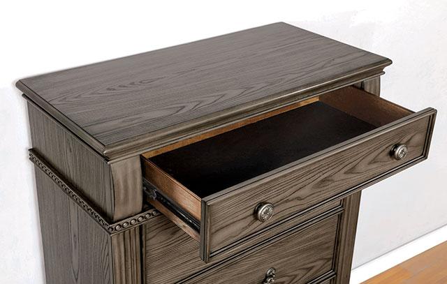Pamphilos 4 & 5 Piece Queen Bedroom Set Gray & White - Image 8