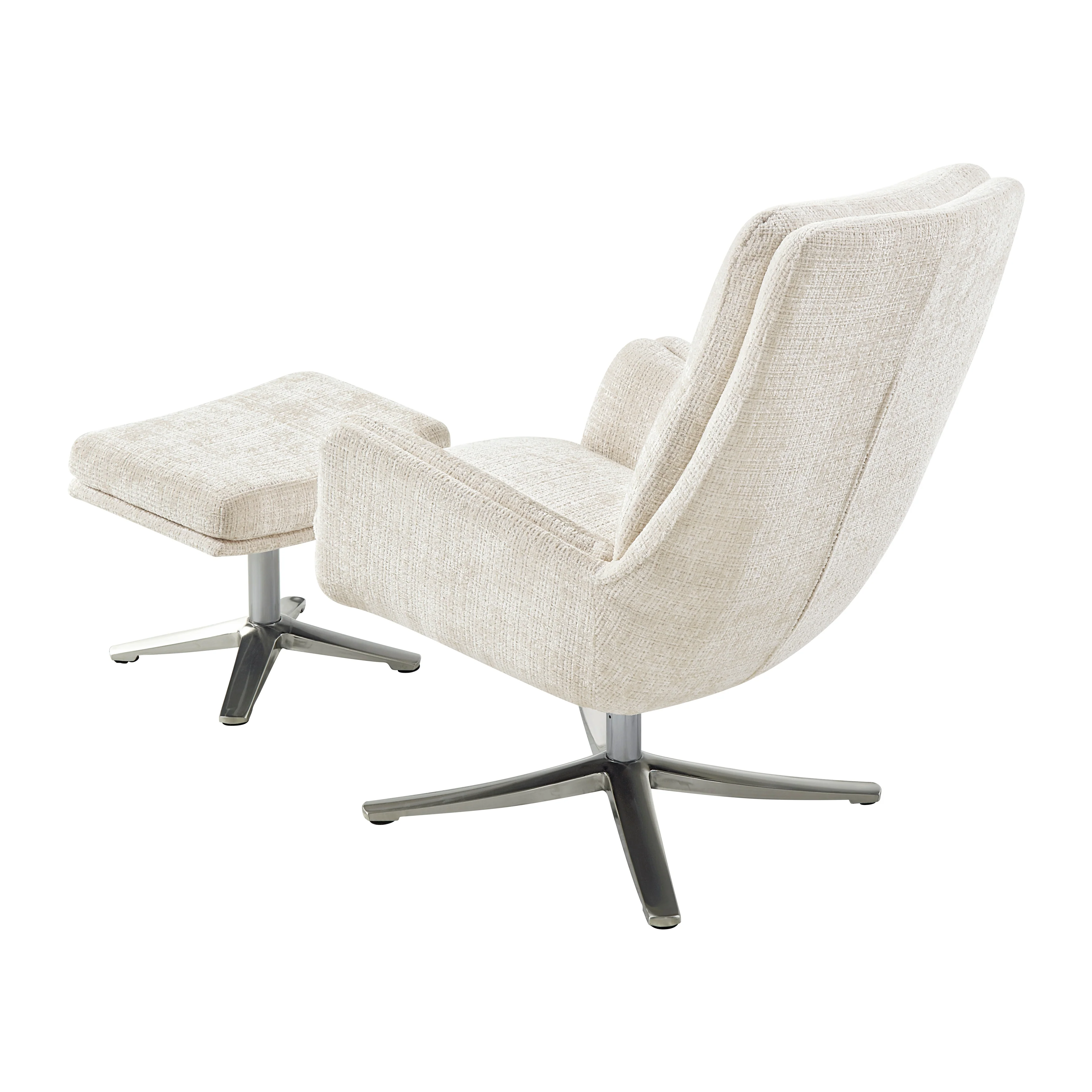Parker Swivel Chair with Ottoman - Image 4