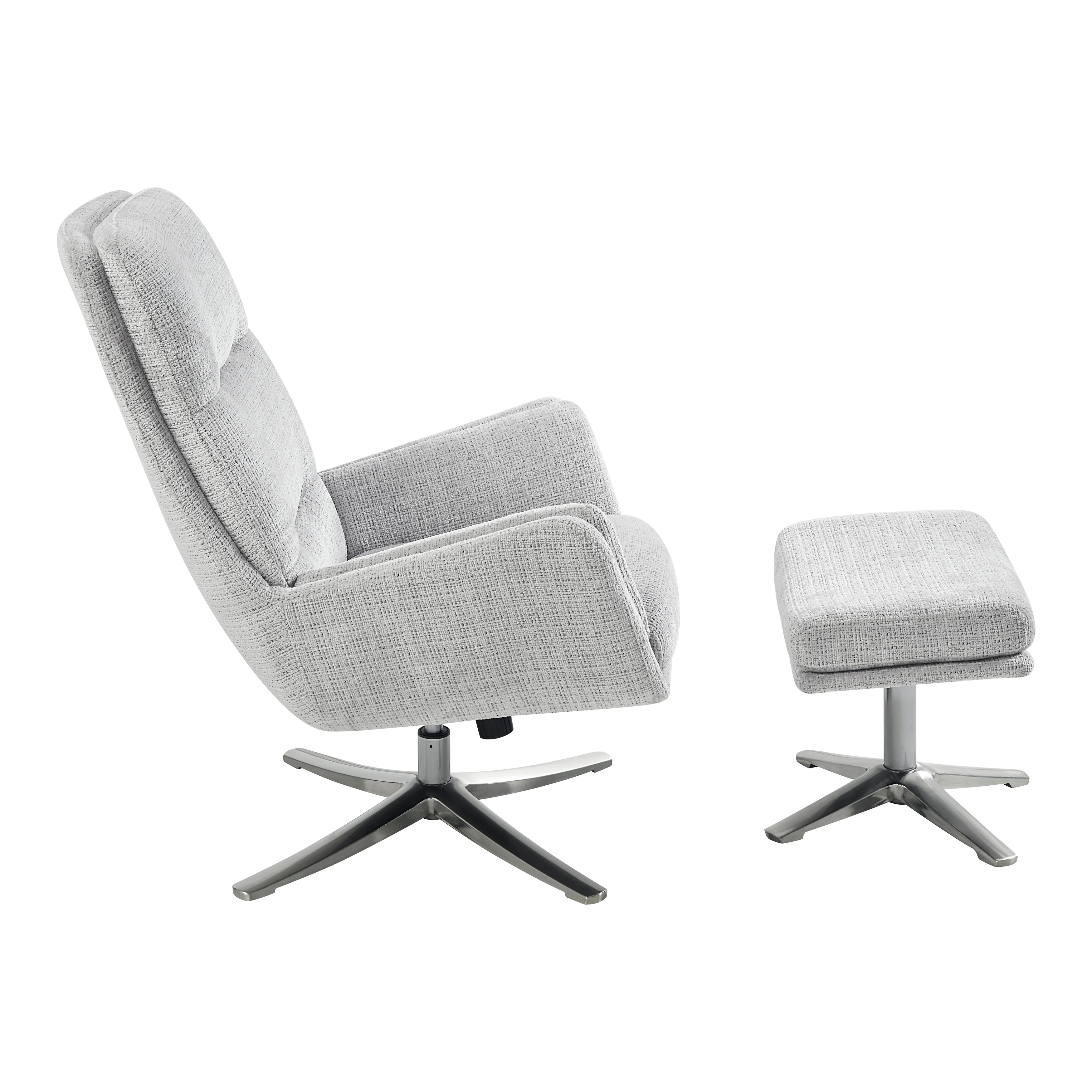 Parker Swivel Chair with Ottoman - Image 8