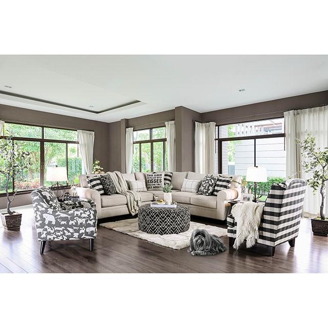 Patricia Black/Pattern Ottoman - Image 3