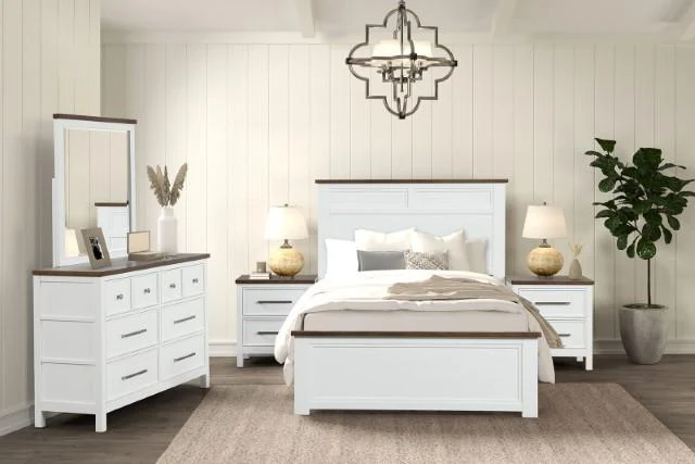 Pinetop 4 & 5 Piece Twin Bedroom Set White & Blue - Image 8