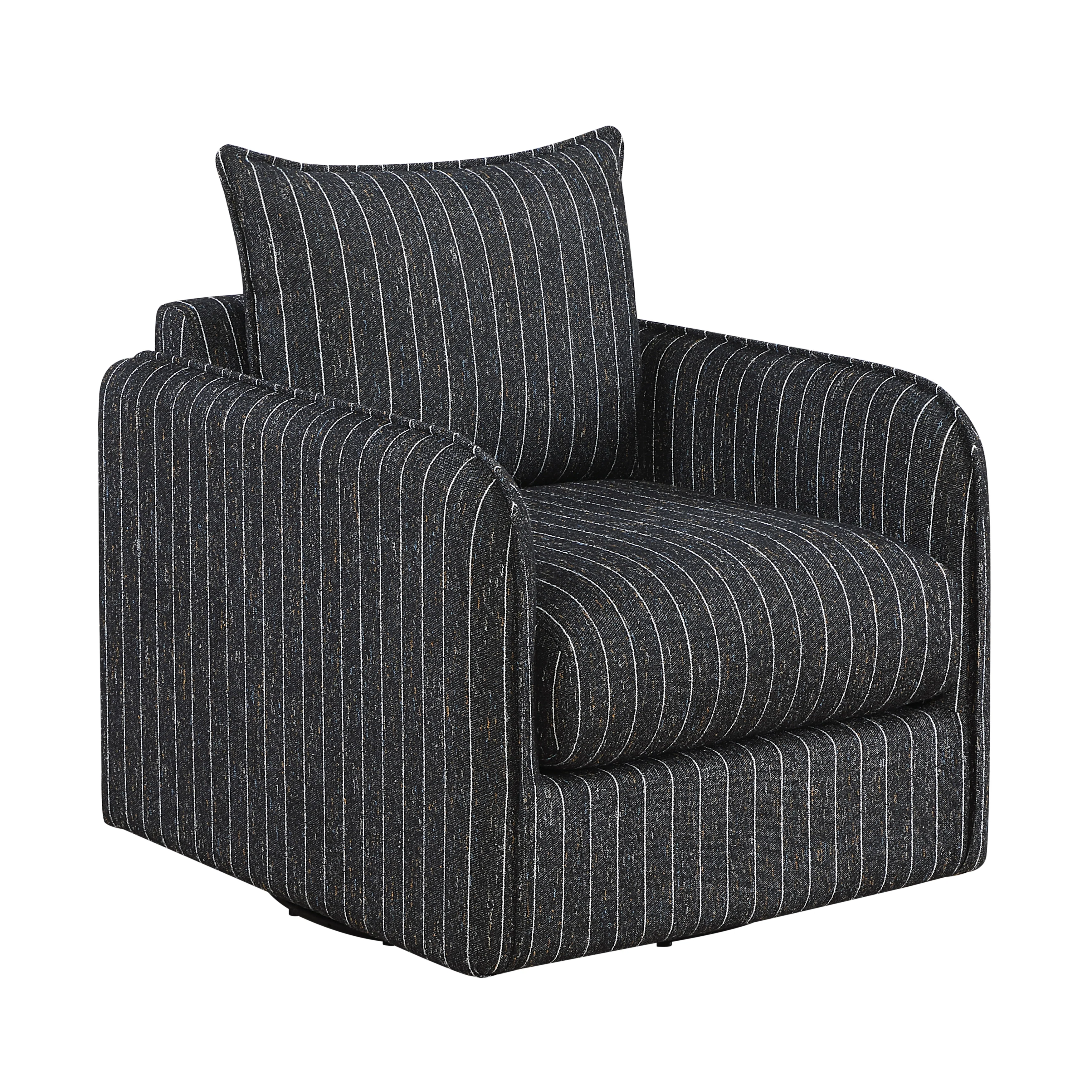 Pinstripe Swivel Chair - Image 2