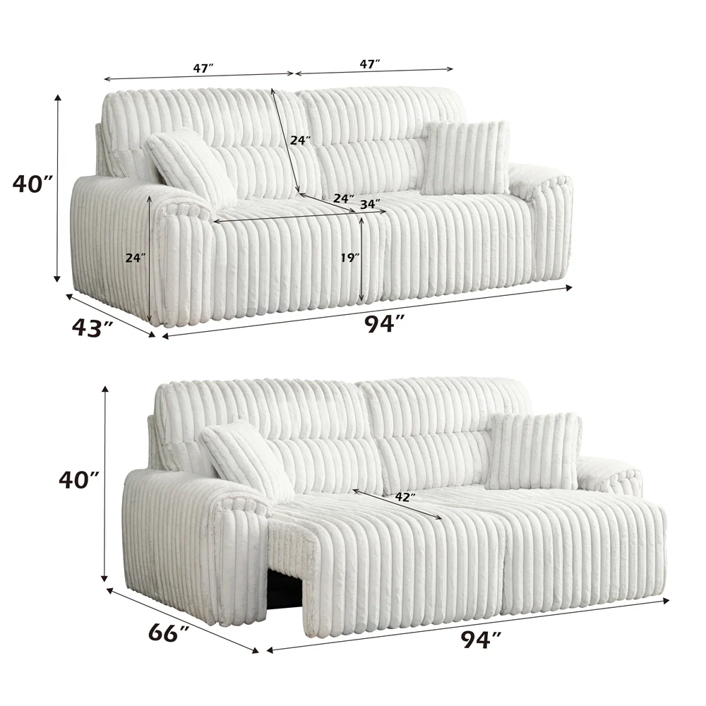 Power Motion Sofa w/Sleeper & USB Port - Image 16