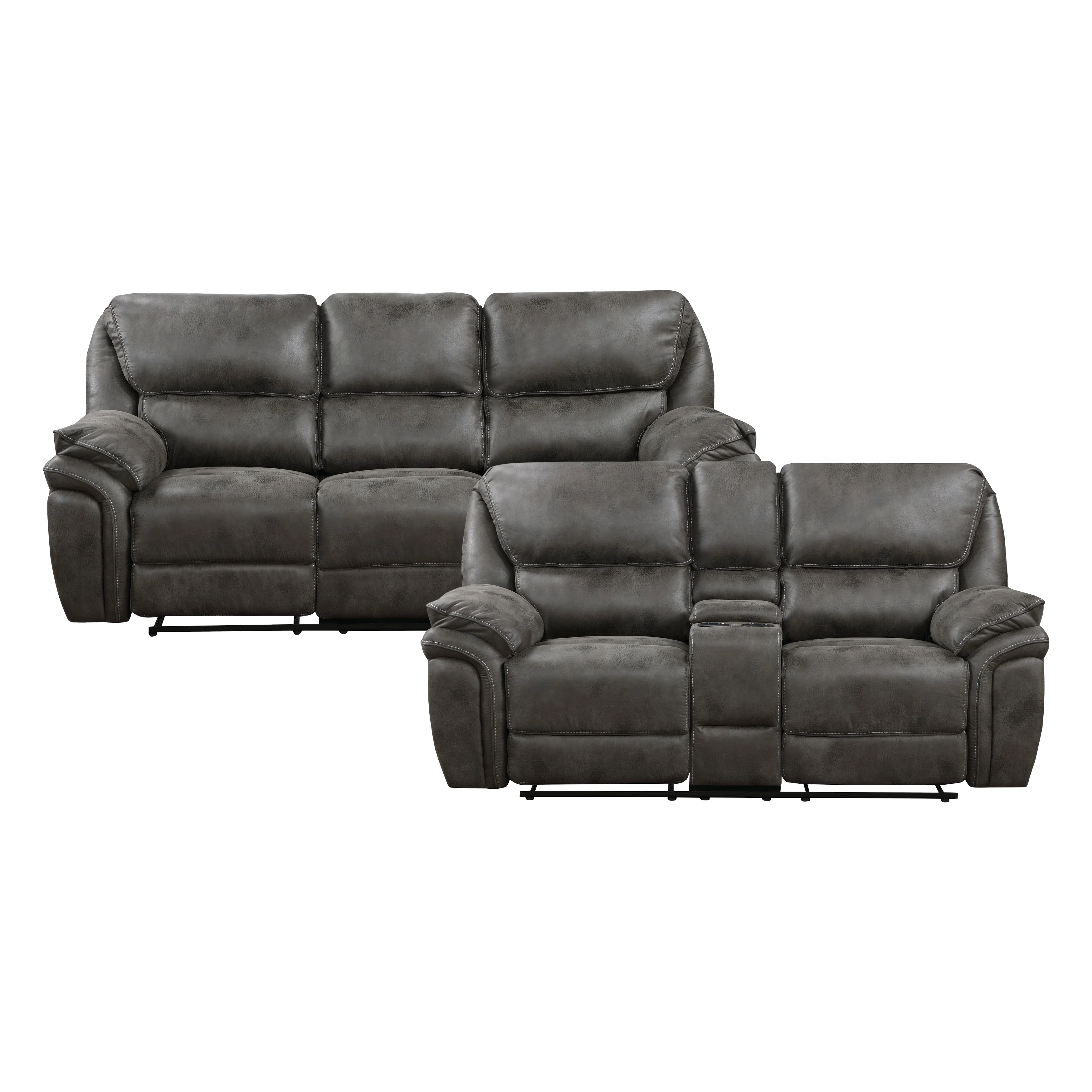 Proctor 2PC SET: Sofa, LOVE (8517GRY)