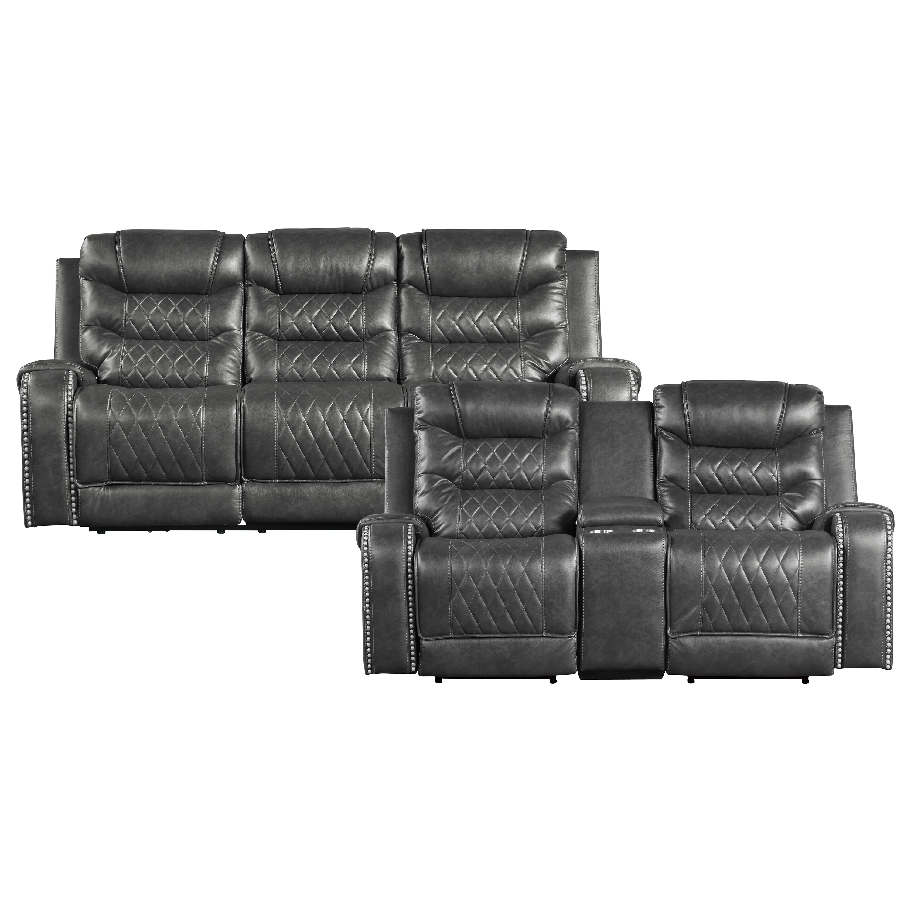 Putnam 2pc Set: Sofa, Love (power) - Image 4