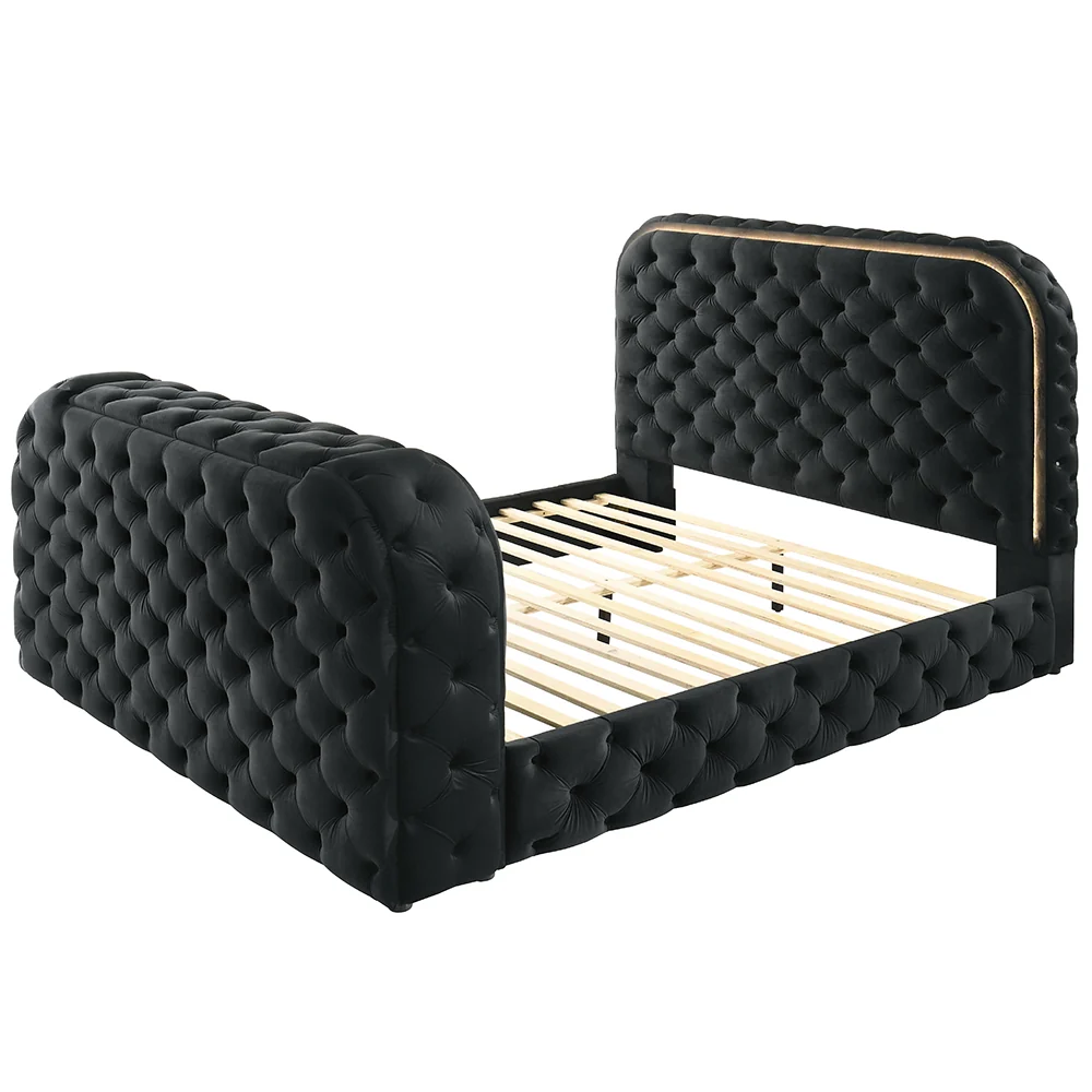 Queen Bed w/LED, Fireplace & TV Cabinet - Image 2