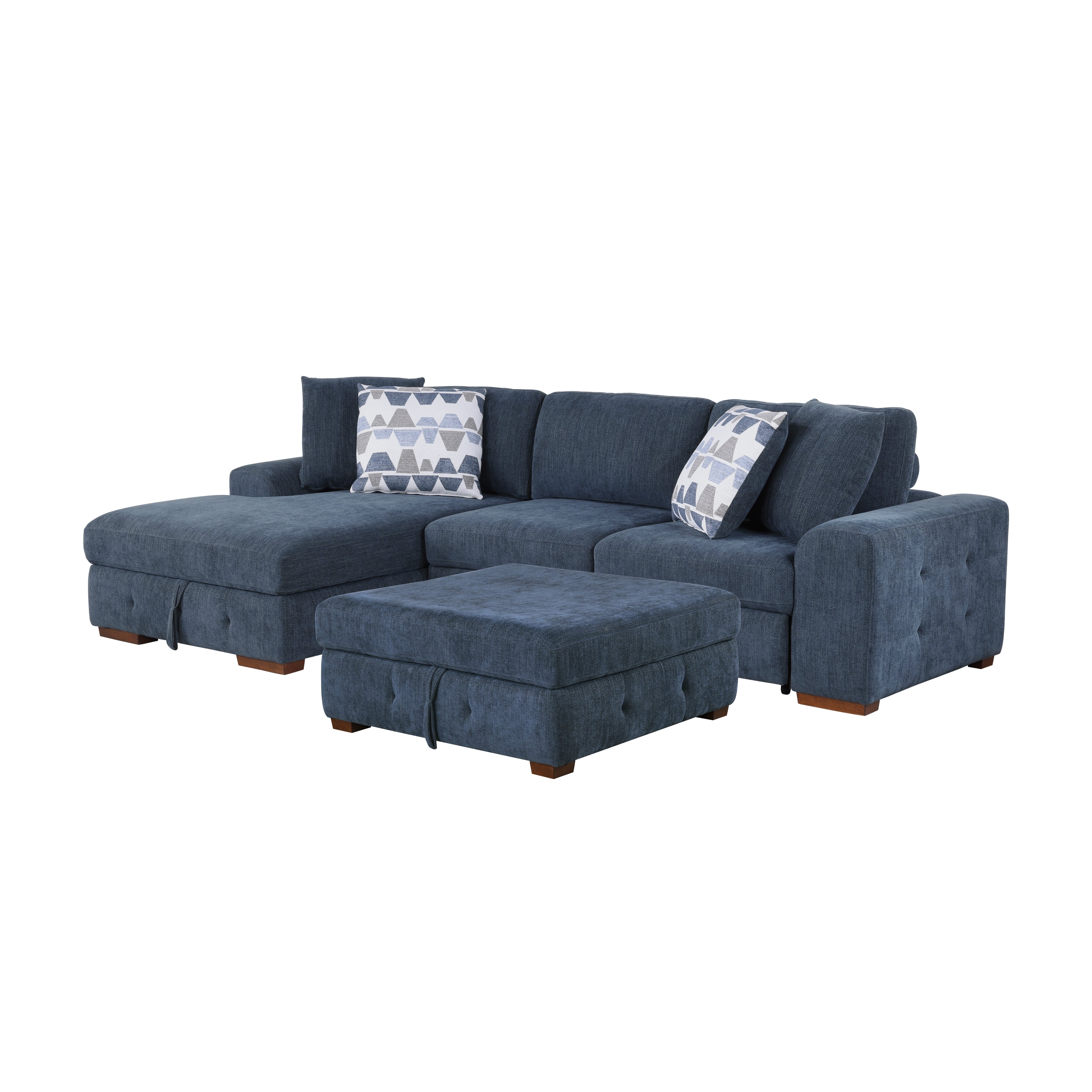 Raife 3-piece Sectional With Left Chaise And Ottoman