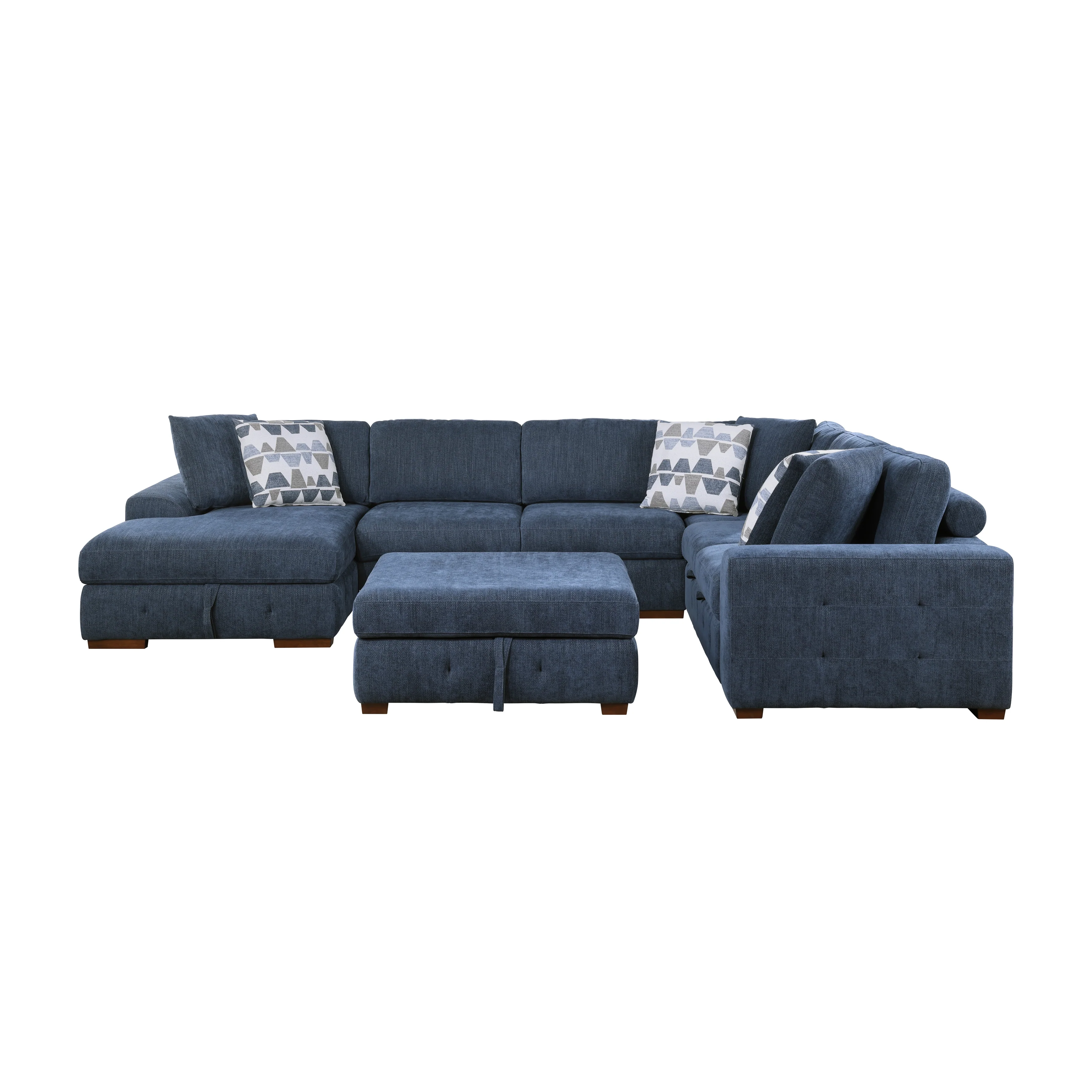 Raife 5-piece Sectional With Left Chaise And Storage Ottoman - Image 2
