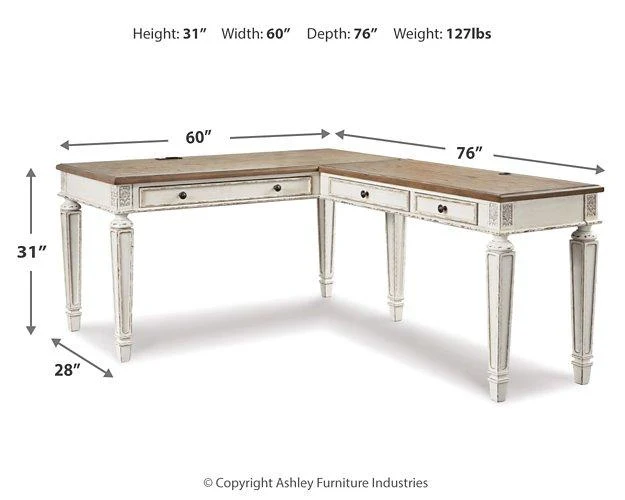 Realyn 2-Piece Home Office Desk - Image 21