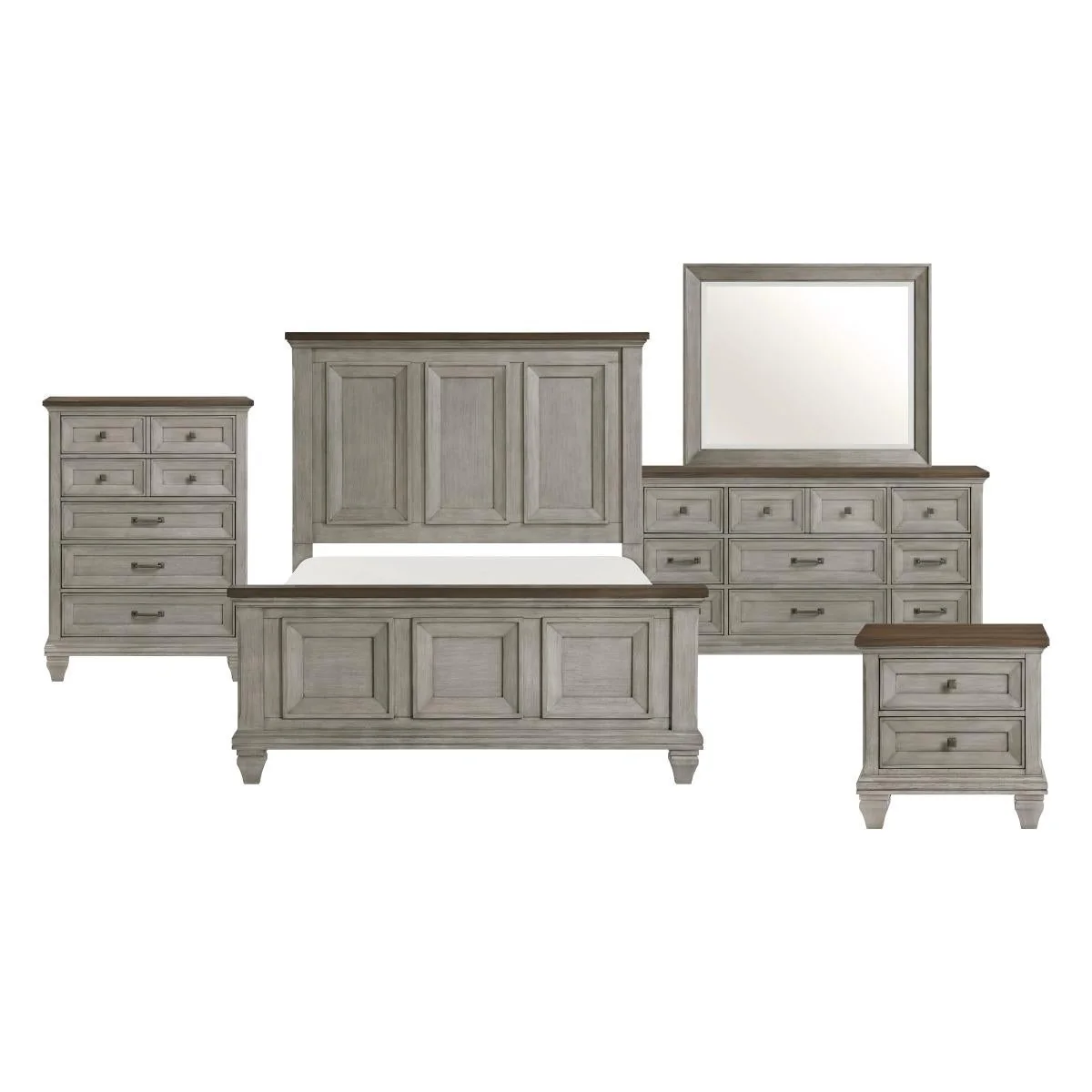 Renton 4 &5 Piece Set (QB+NS+DR+MR+CH) Bed Set - Image 9