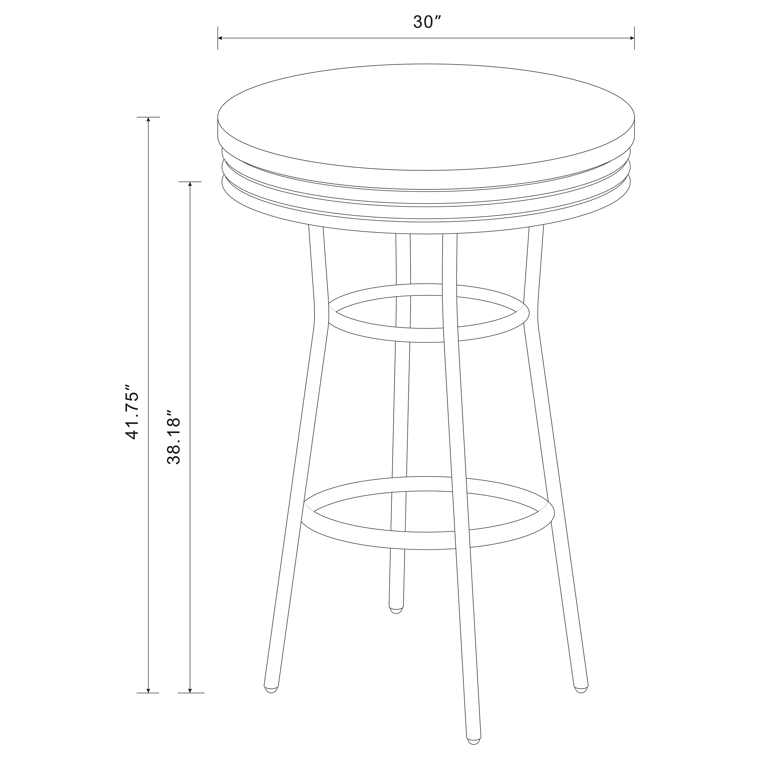 Retro Bar Table Set - Image 6