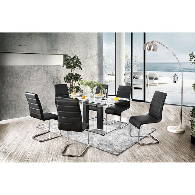 Richfield Black/Chrome Dining Table - Image 2