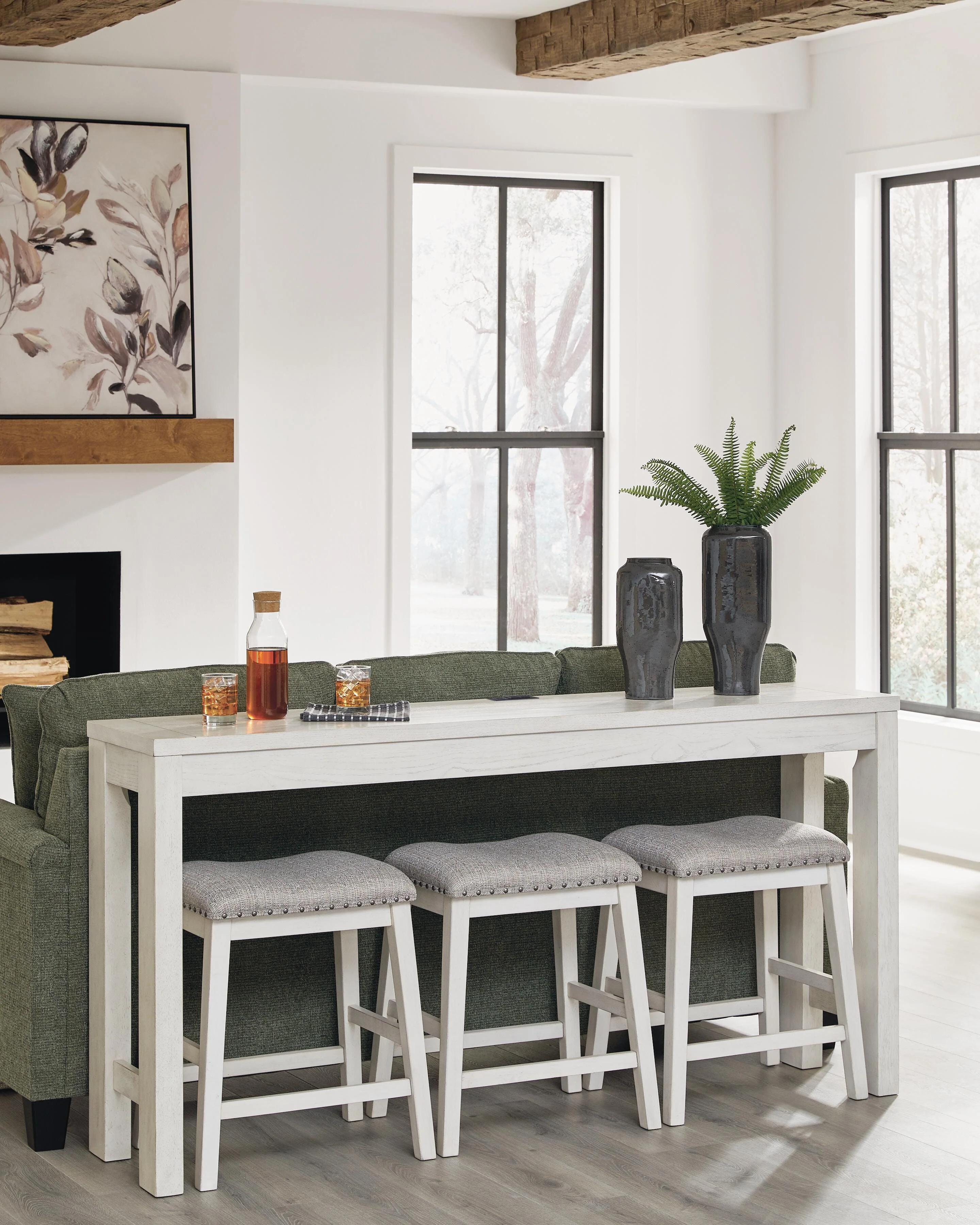 Robbinsdale Counter Height Dining Table and 3 Barstools Set - Image 13