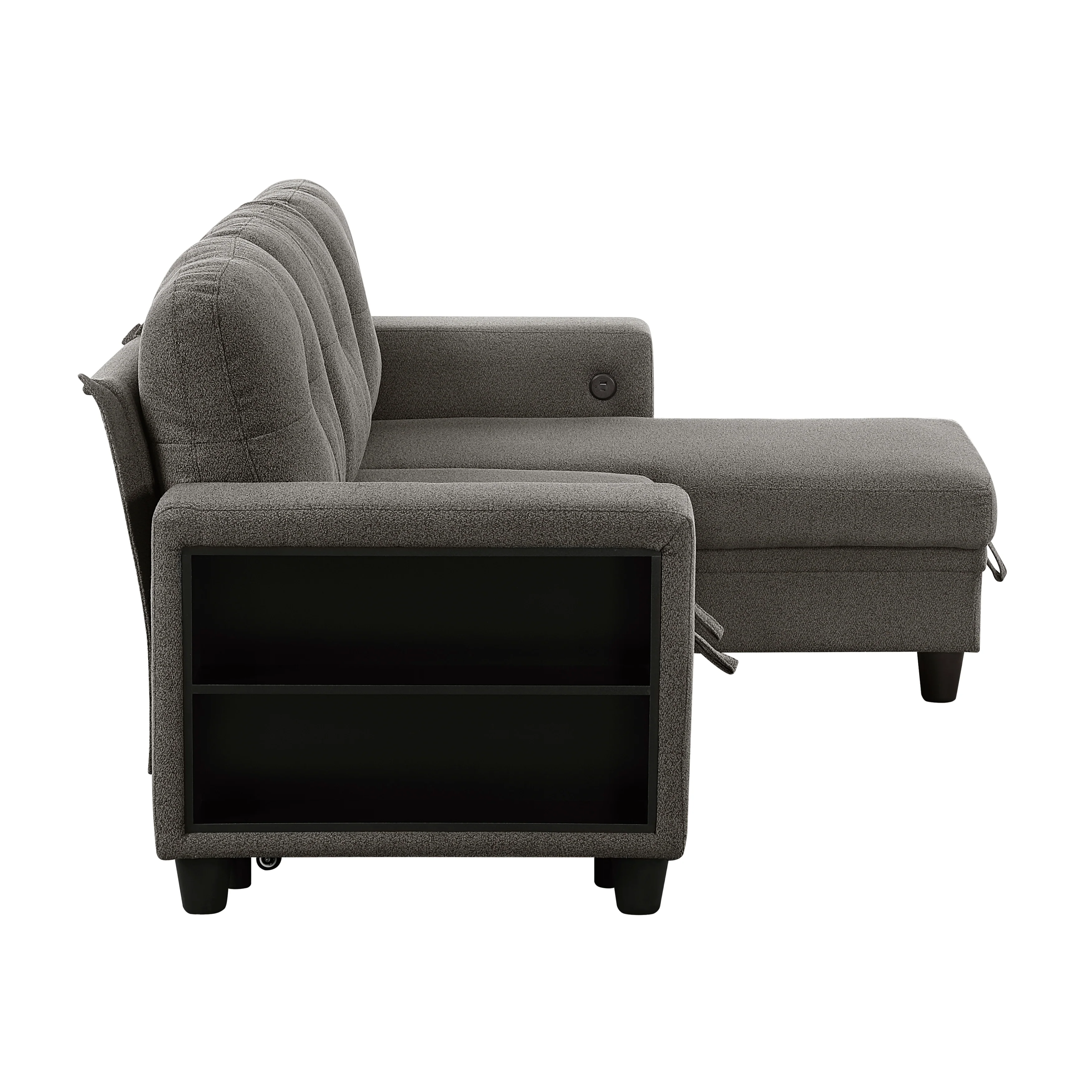 Robinson sectional With Reversible Chaise, Pull-out Bed, Shelves And Charging Ports - Image 10