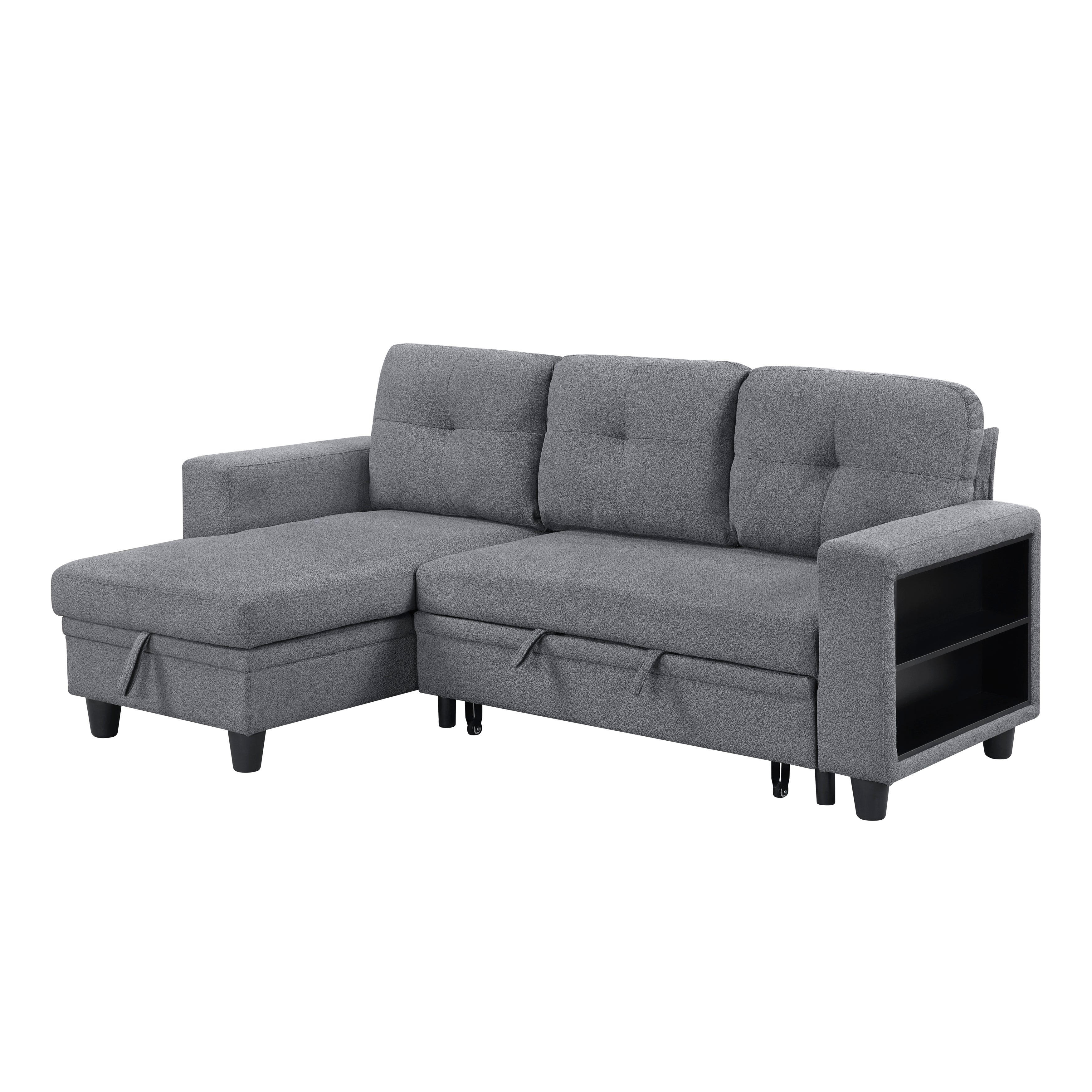 Robinson sectional With Reversible Chaise, Pull-out Bed, Shelves And Charging Ports - Image 11