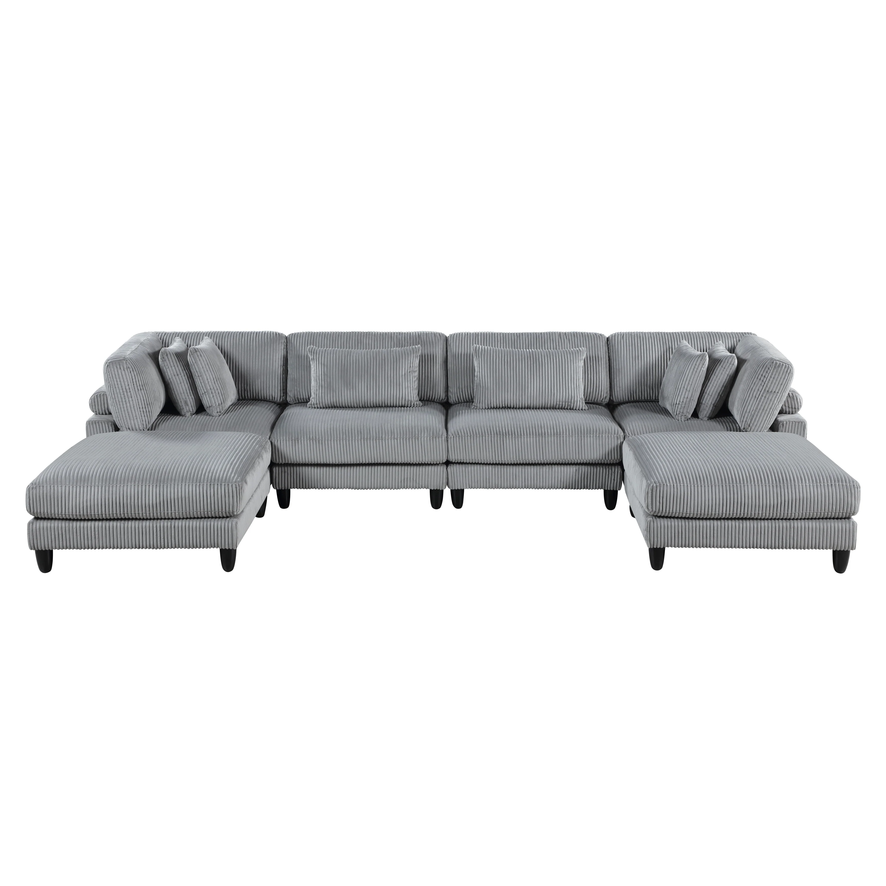 Robstown 6-piece Modular Sectional With Ottomans - Image 3