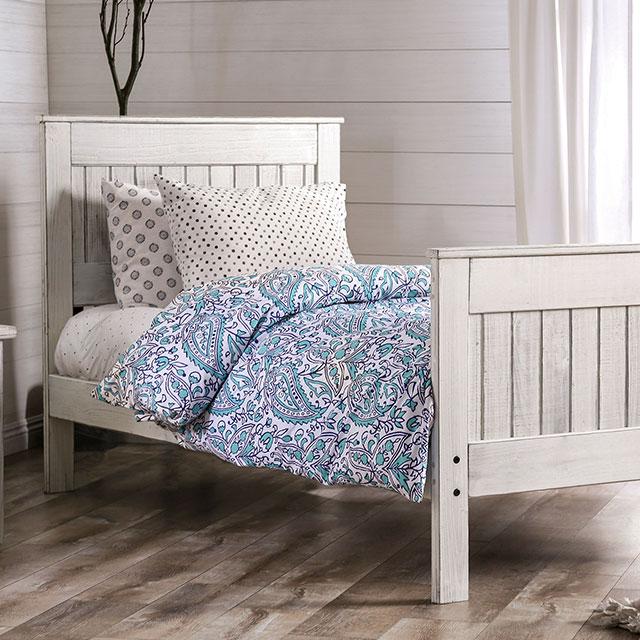 Rockwall Full, Queen, & Twin Bed White, Gray, & White - Image 6