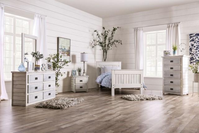Rockwall Full, Queen, & Twin Bed White, Gray, & White - Image 8