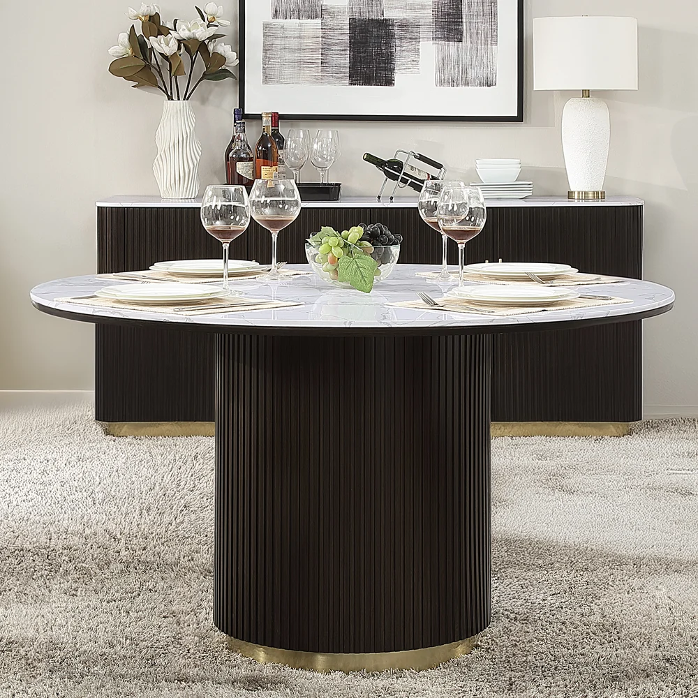 Round Dining Table w/Marble