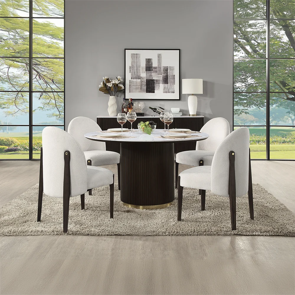 Round Dining Table w/Marble - Image 4