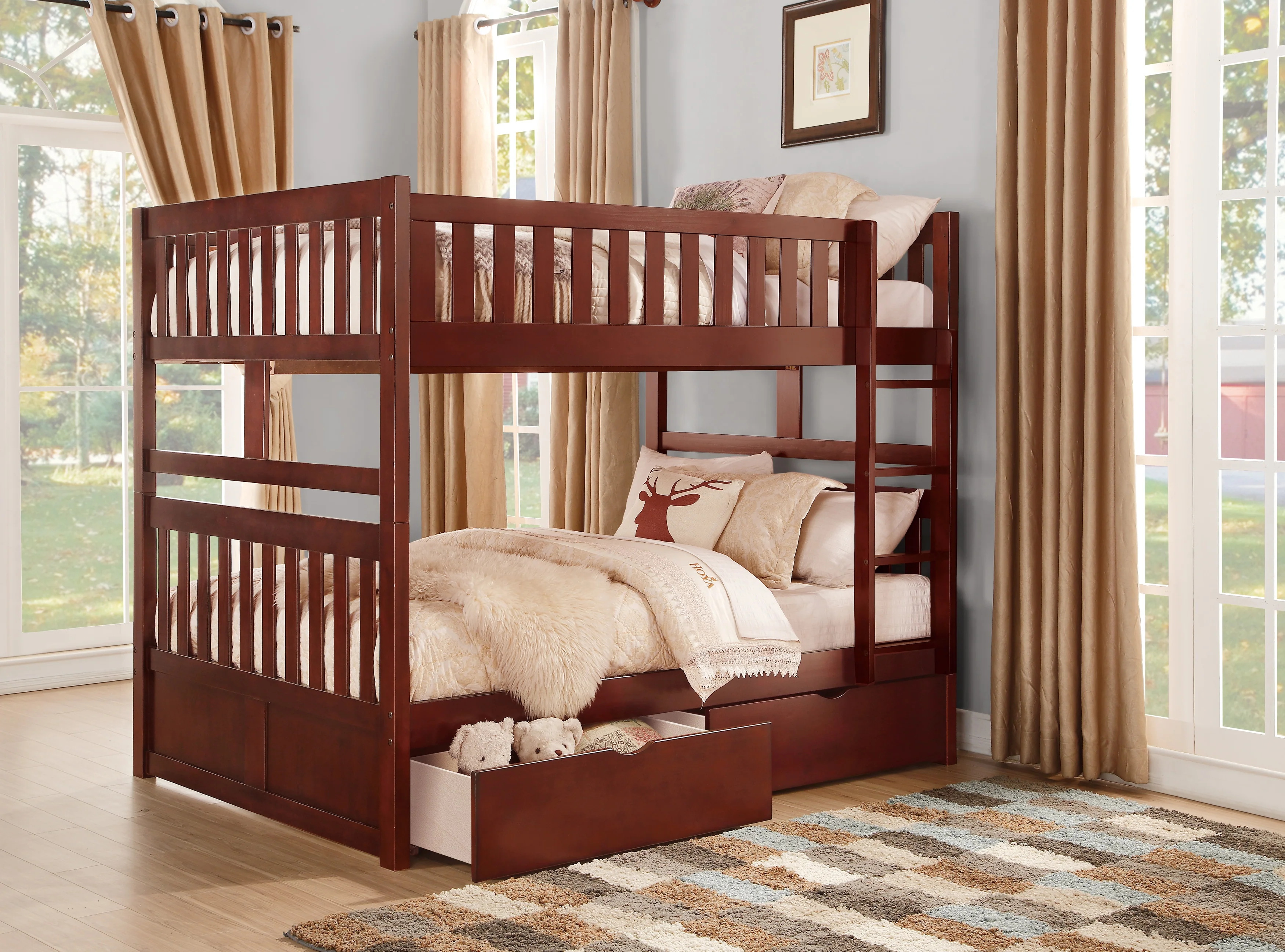 Rowe Full/Full Bunk Bed With Storage Boxes - Image 2