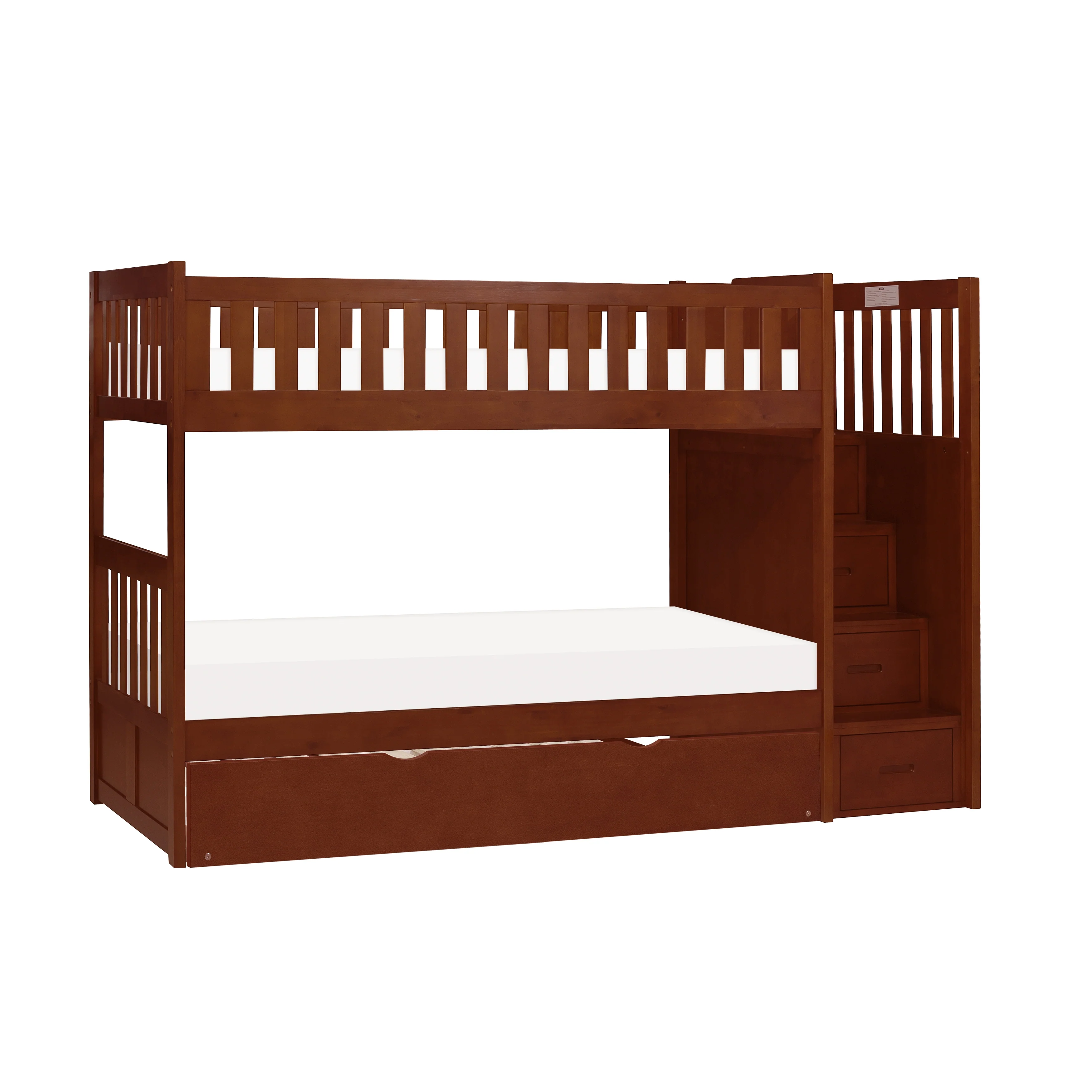 Rowe Twin/Twin Step Bunk Bed With Twin Trundle