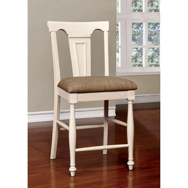 SABRINA Off White/Cherry Ctr.Ht. Chair, Cherry & White (2/CTN) - Image 2