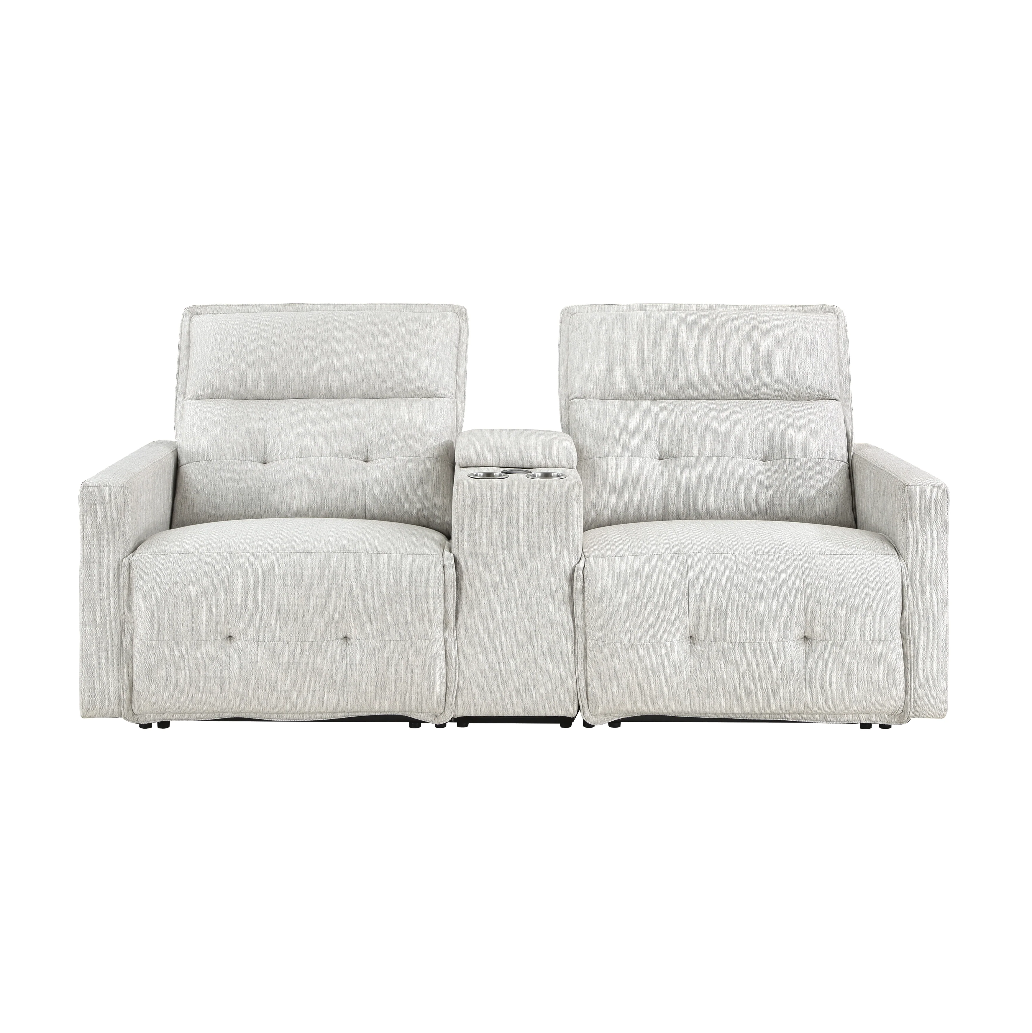 Salida power Double Reclining Love Seat With Center Console And Power Headrests