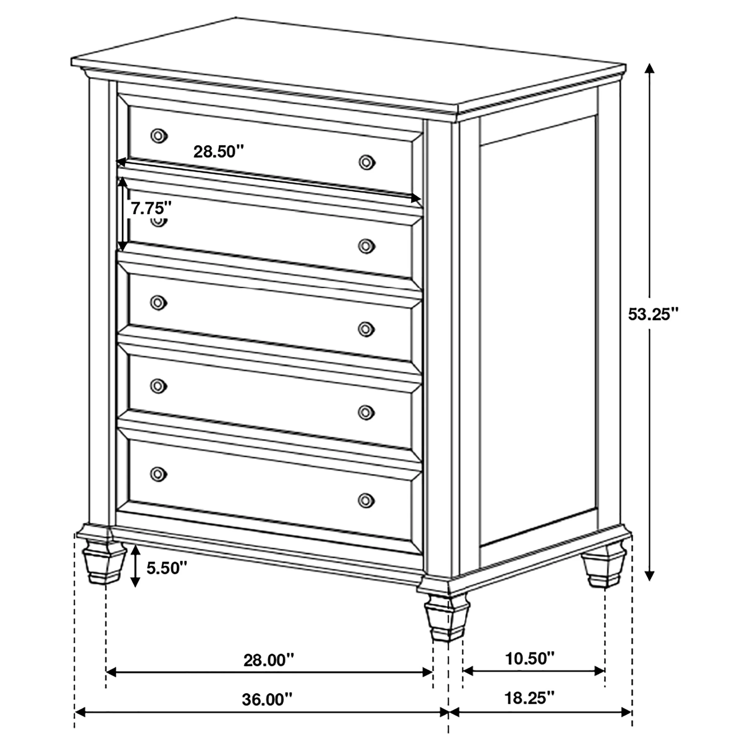 Sandy Beach Chest of Drawers - Image 11