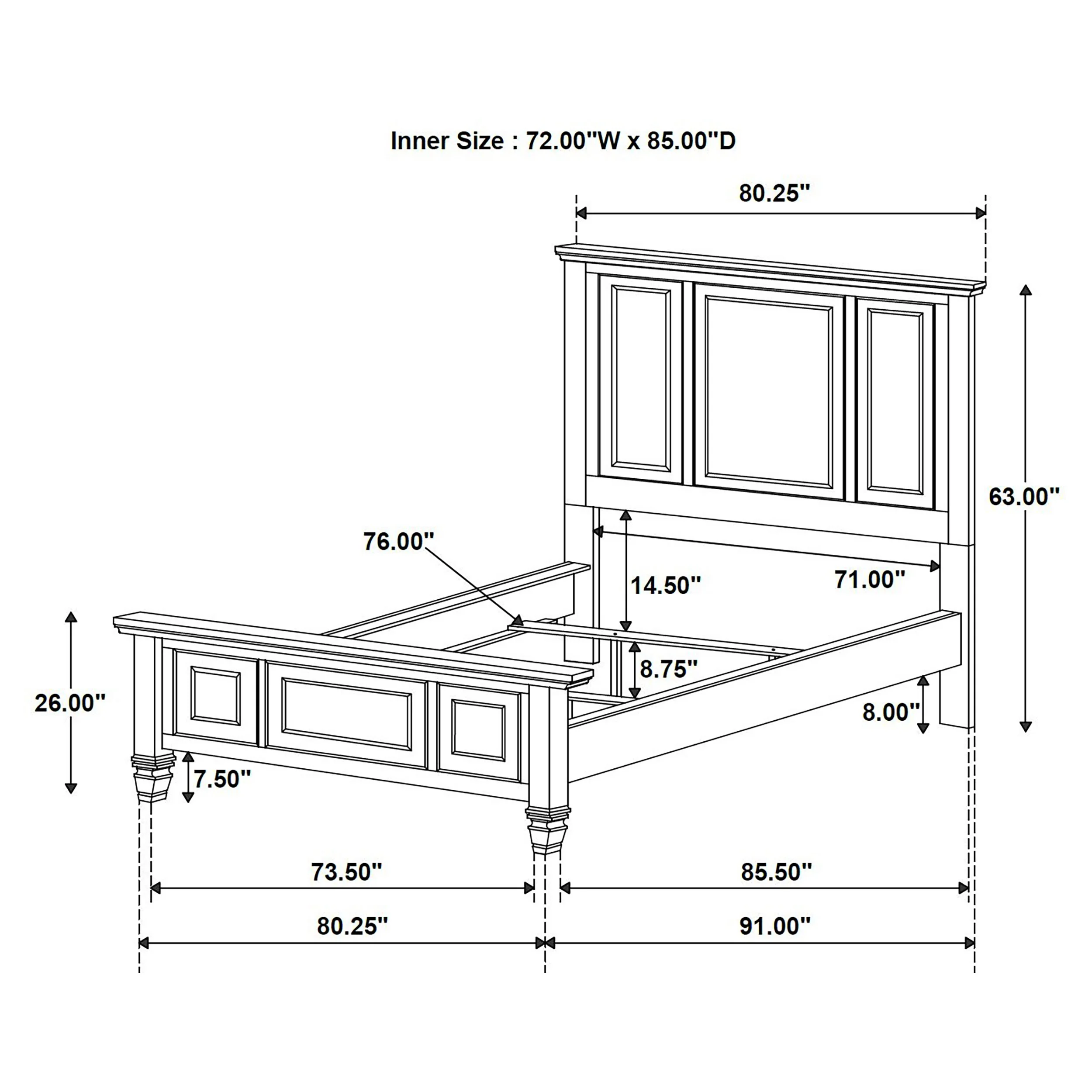 Sandy Beach Panel Bed - Image 24