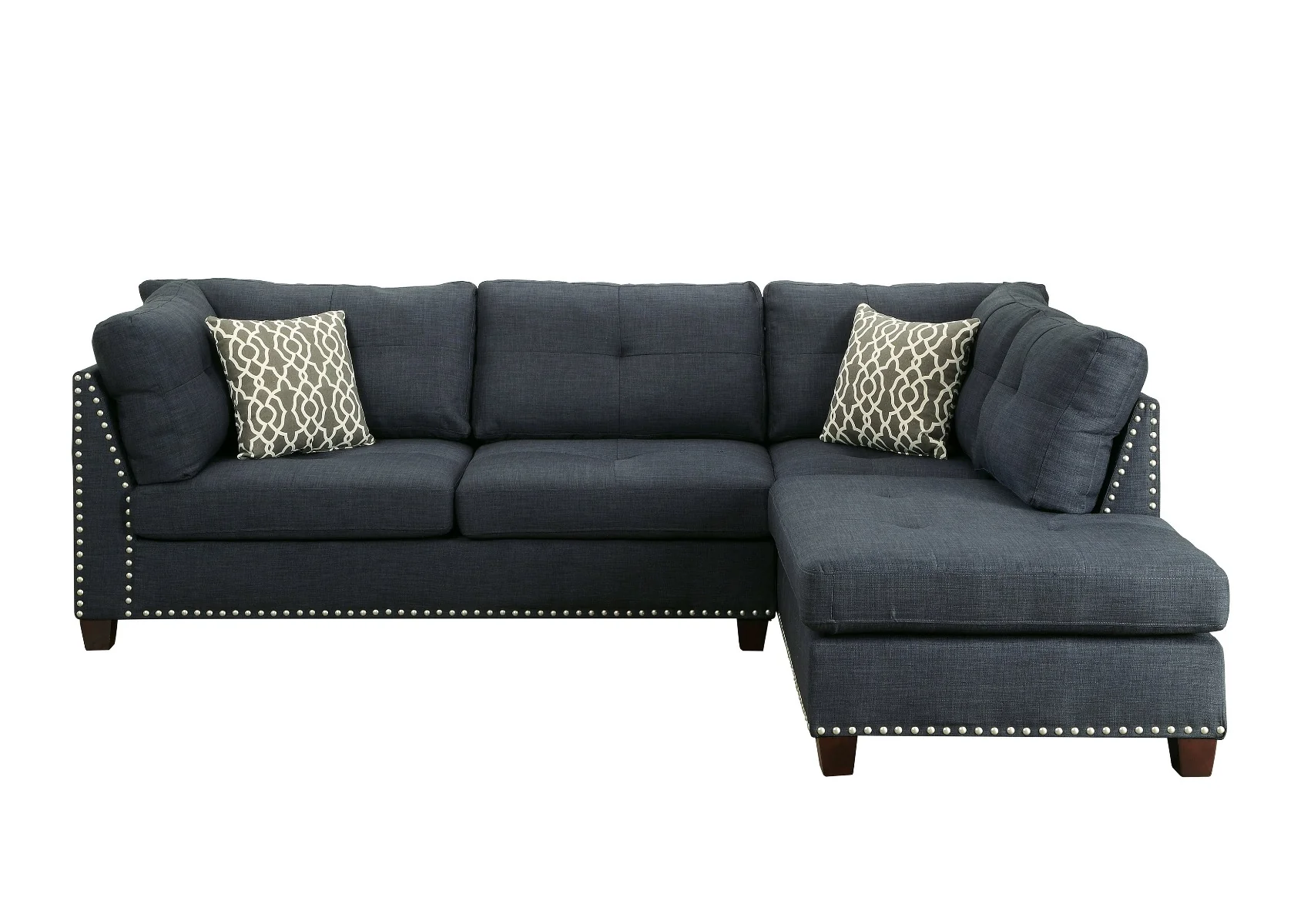 Sectional Sofa & Ottoman w/2 Pillows - Image 4