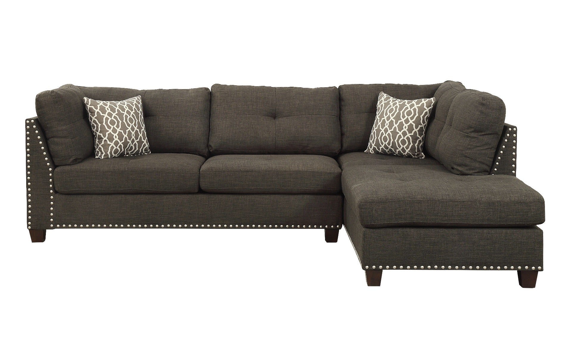 Sectional Sofa & Ottoman w/2 Pillows - Image 3