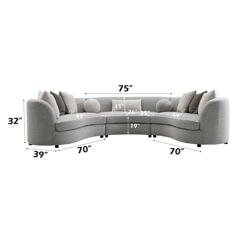 Sectional Sofa w/9 Pillows - Image 8