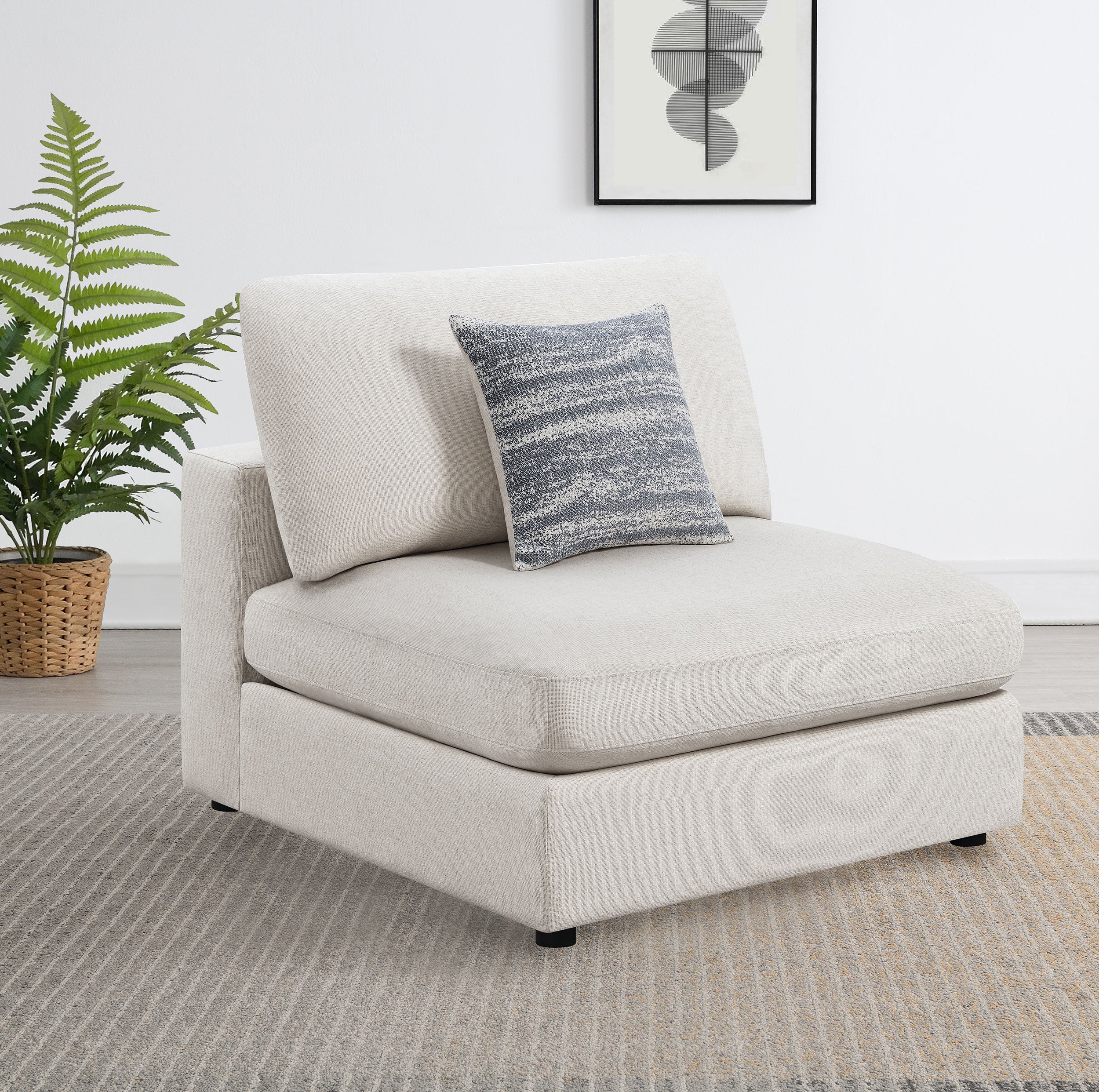 Serene Armless Chair - Image 2