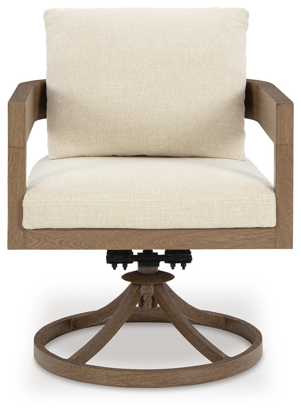 Serene Bay Outdoor Swivel Dining Chair with Cushion (Set of 2) - Image 4