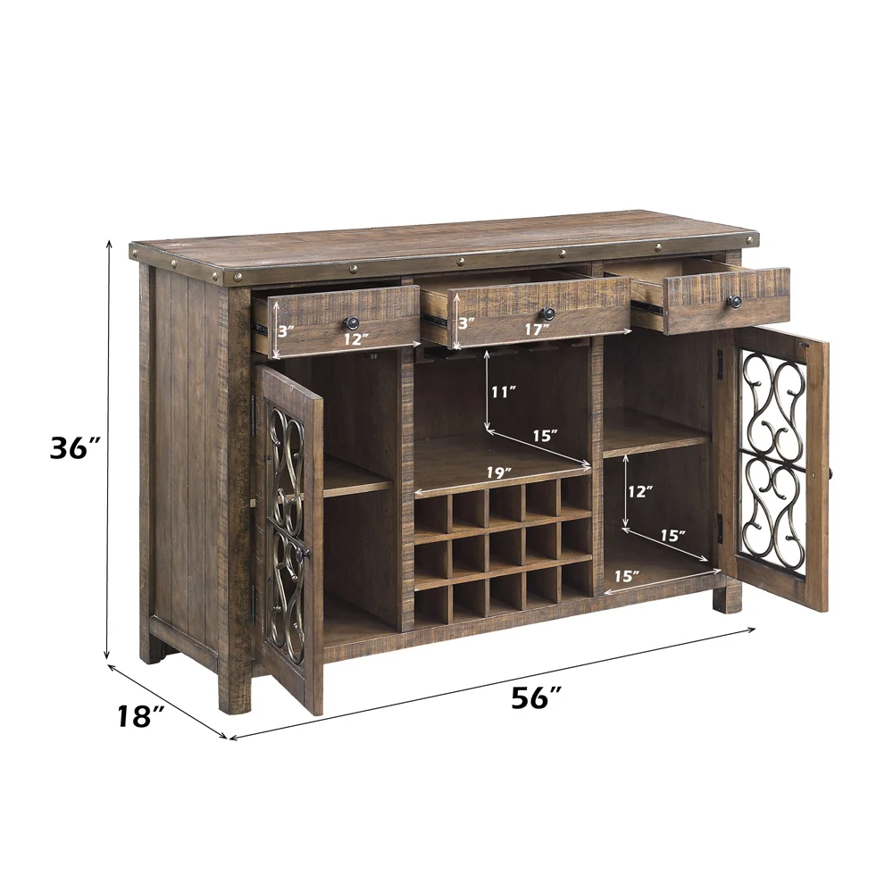 Server w/Cup Holder & Wine Rack - Image 5