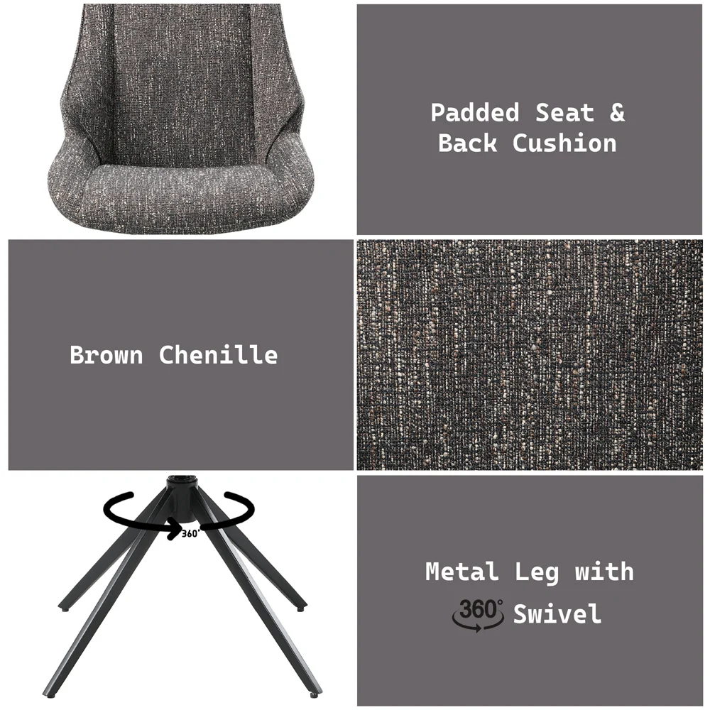 Side Chair wSwivel (Set-2) - Image 8