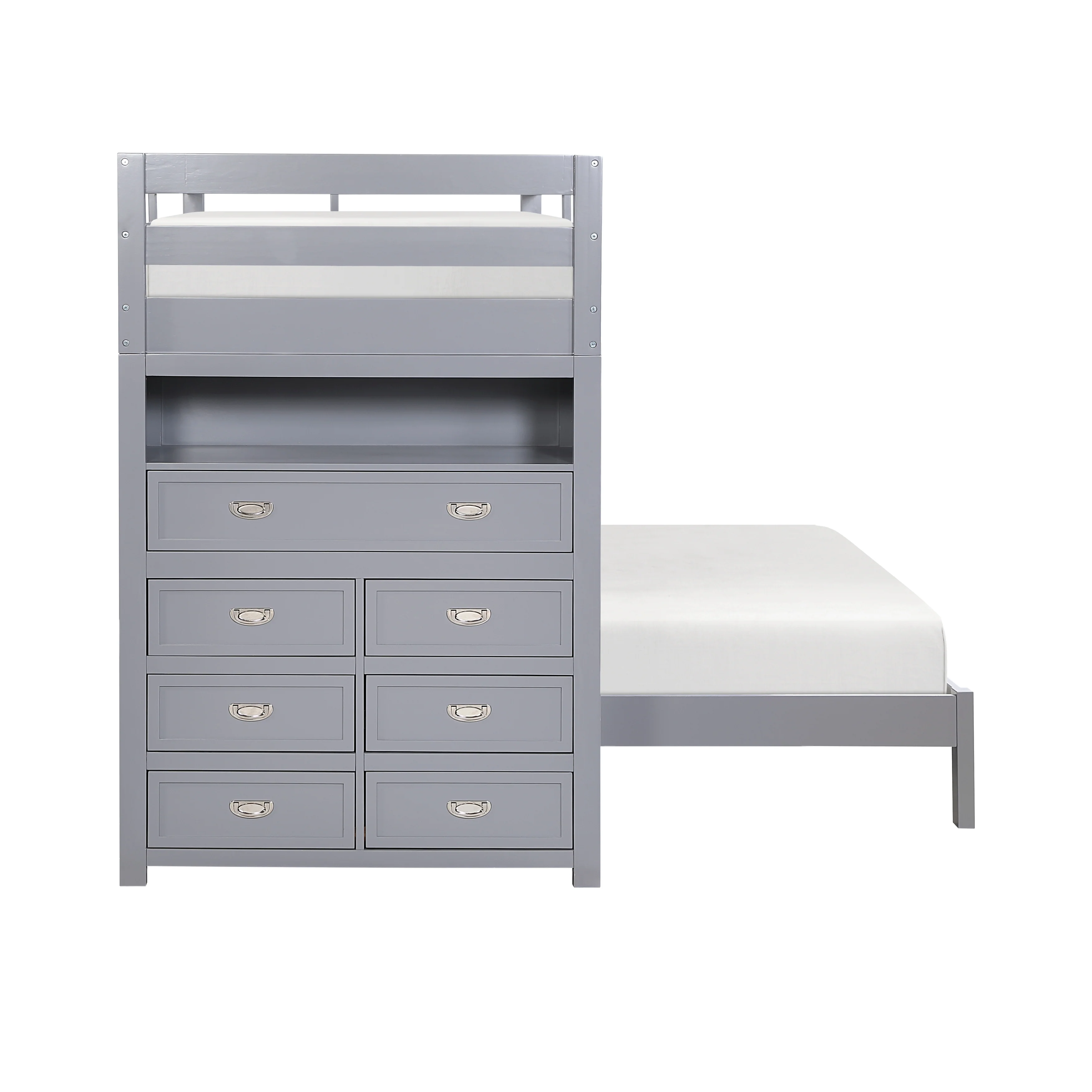 Sloane Twin/Full Loft Bunk Bed With Chest And Hidden Desk - Image 10