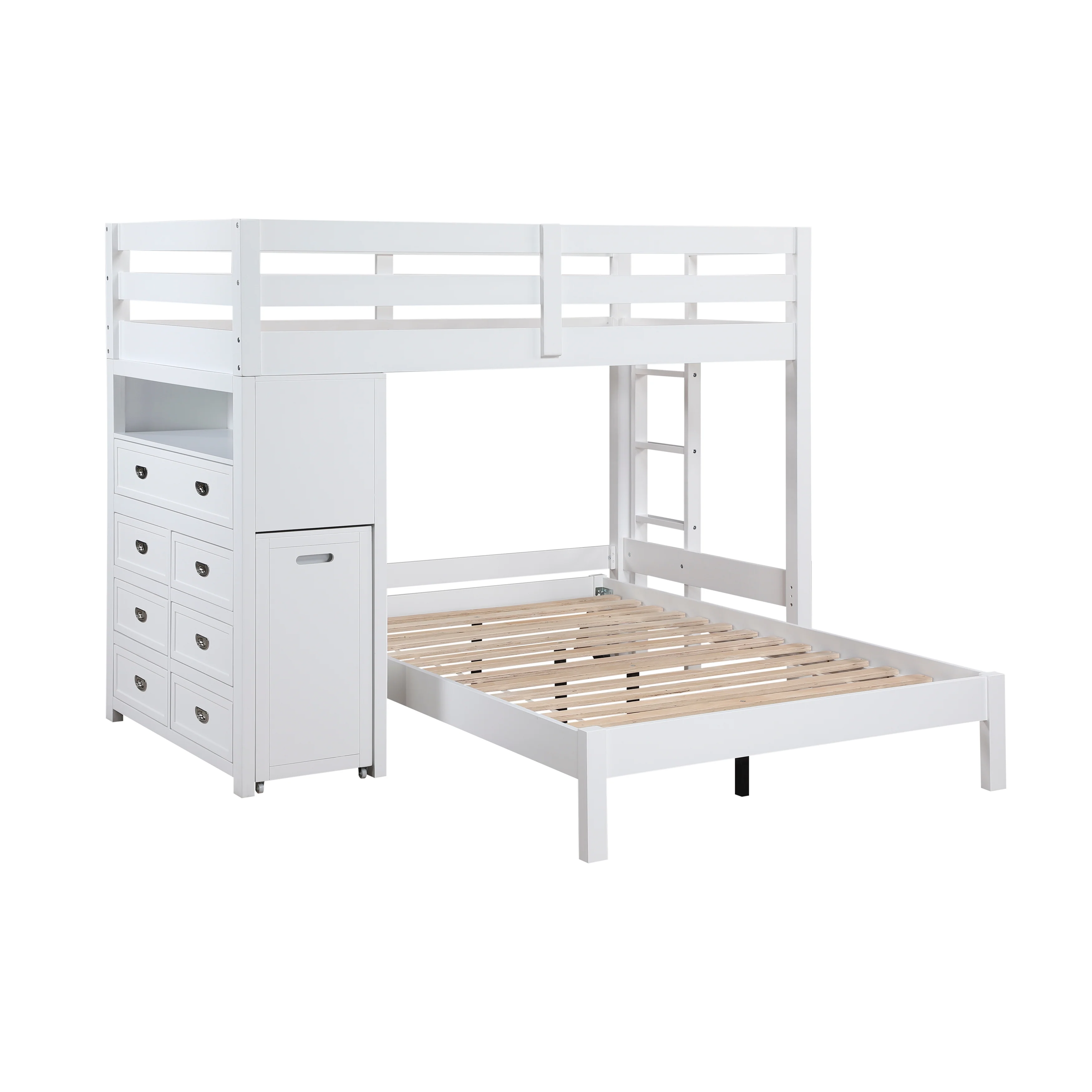 Sloane Twin/Full Loft Bunk Bed With Chest And Hidden Desk - Image 12