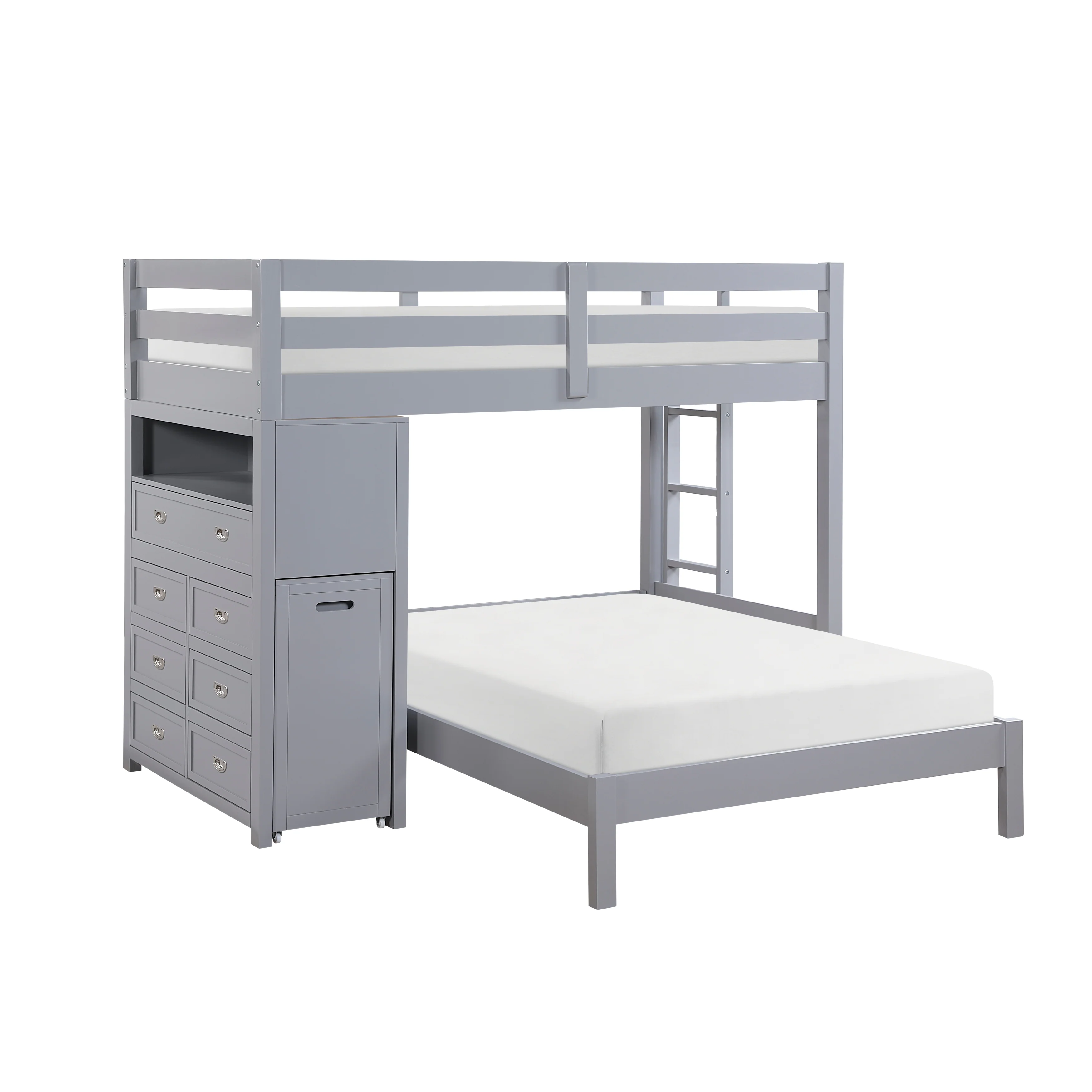 Sloane Twin/Full Loft Bunk Bed With Chest And Hidden Desk - Image 6