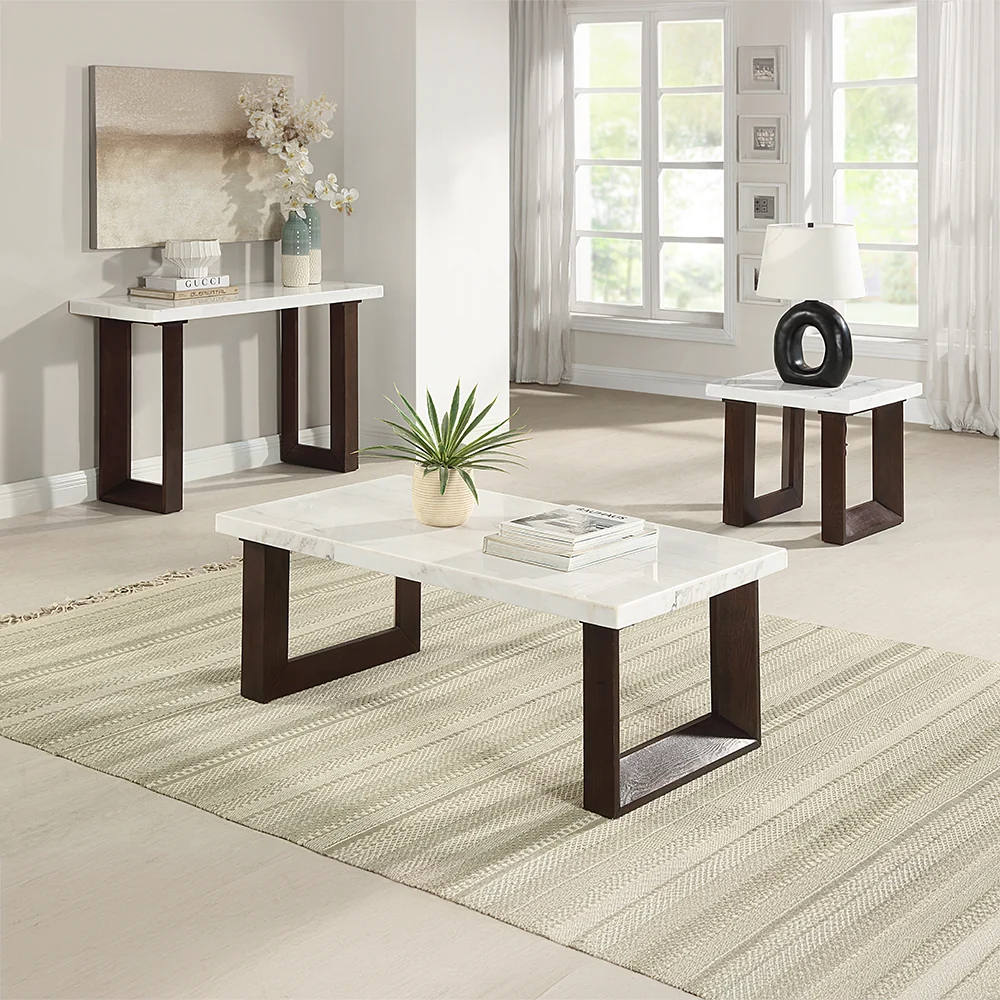 Sofa Table w/Natrual Marble Top - Image 4
