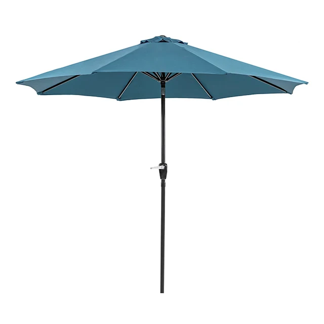 Soli 9' Outdoor Umbrella w/ Auto Tilt + 21" Round Base - Image 2