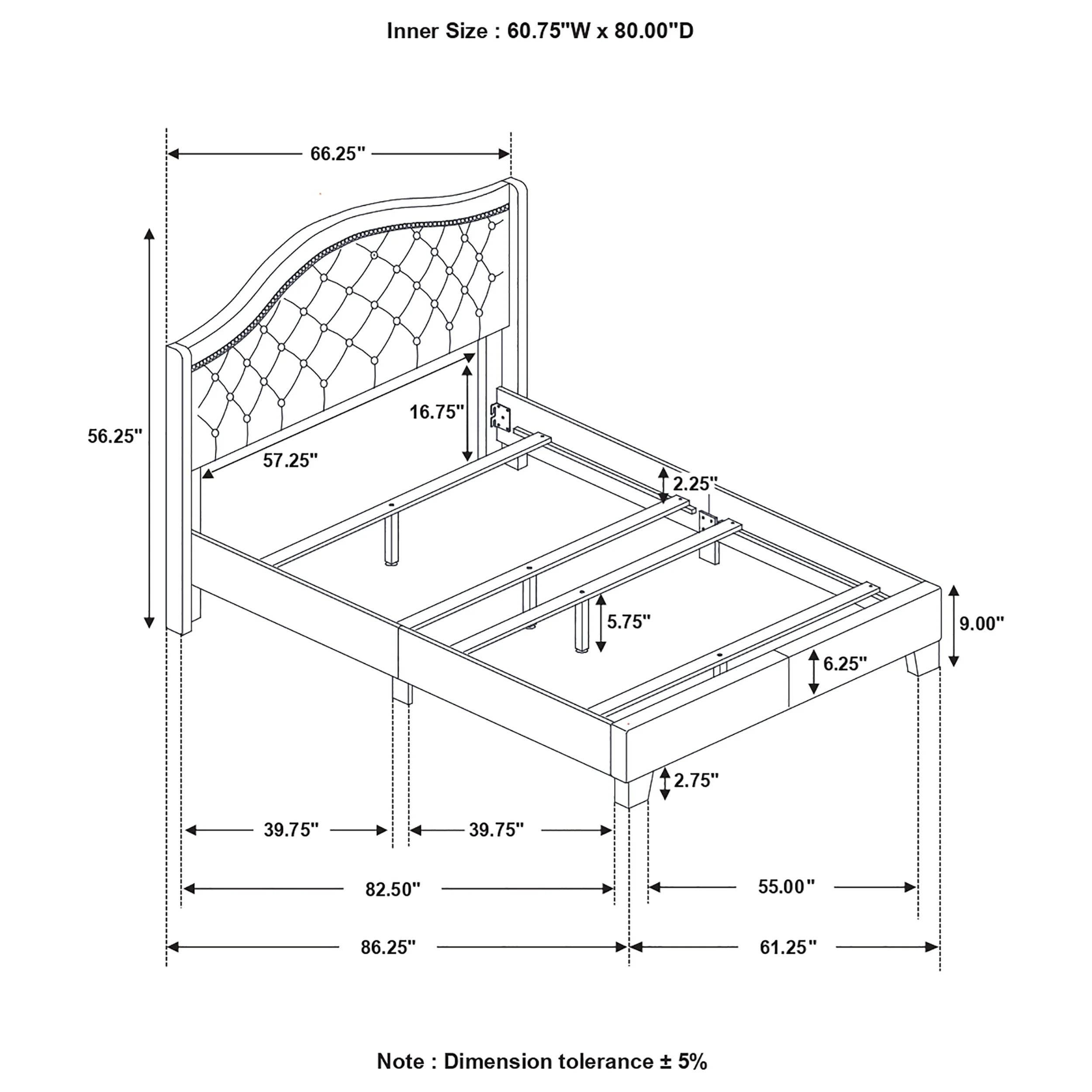 Sonoma Wingback Bed - Image 6